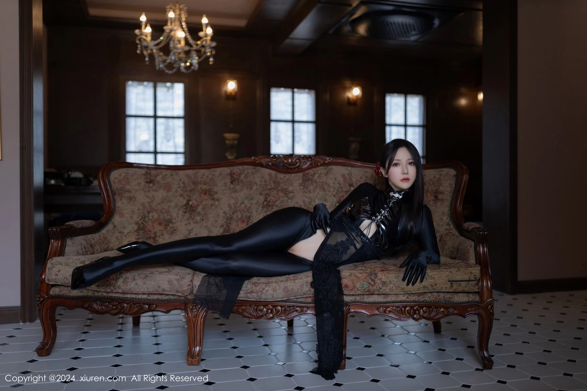 [[XiuRen秀人网]秀人网]No.9125_模特鱼子酱Fish私房性感黑色紧身连体衣秀曼妙身姿撩人诱惑写真80P