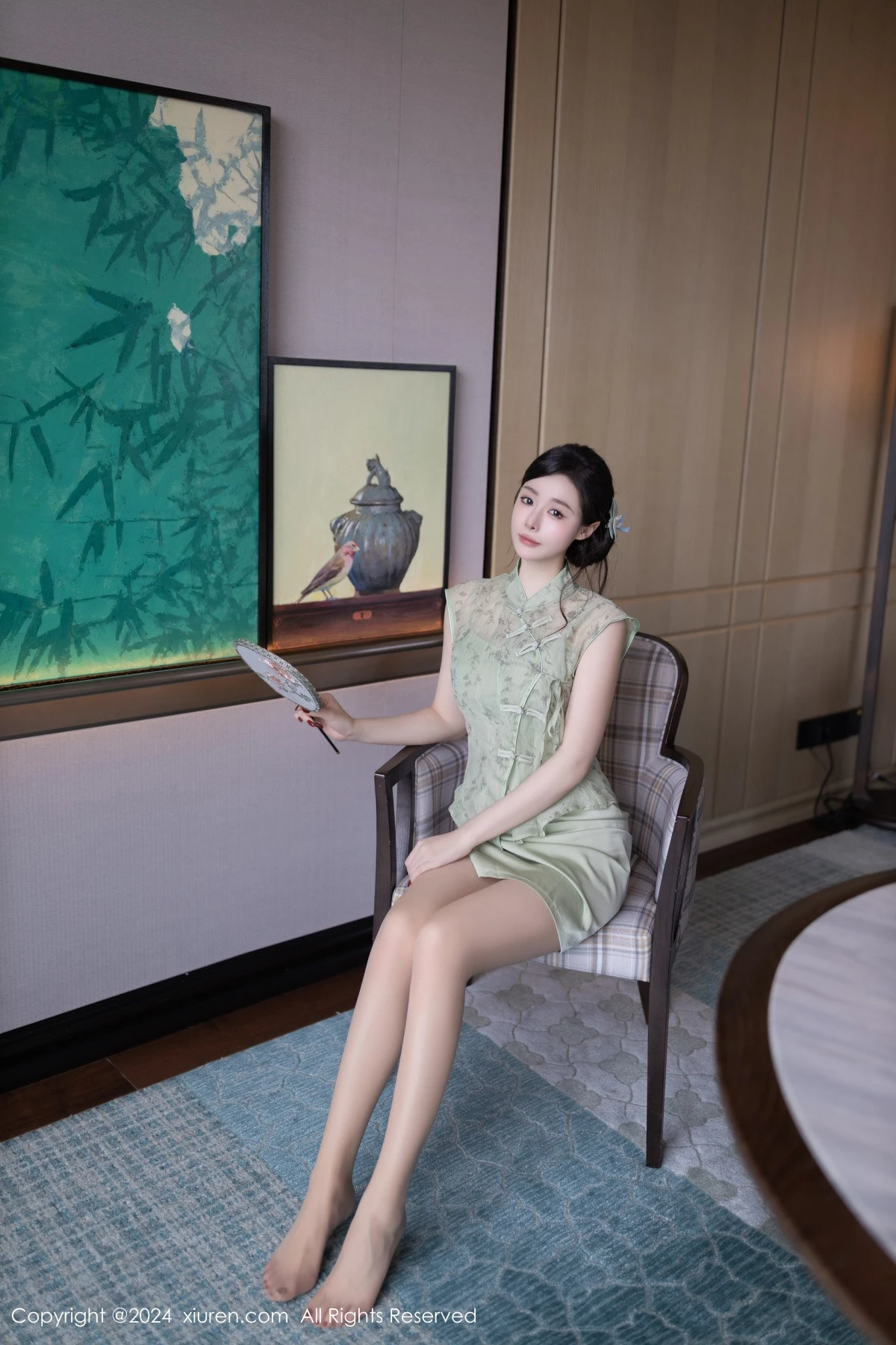 [[XiuRen秀人网]秀人网]No.9124_模特小逗逗性感浅色古风服饰配超薄无内肉丝秀曼妙身材诱惑写真81P