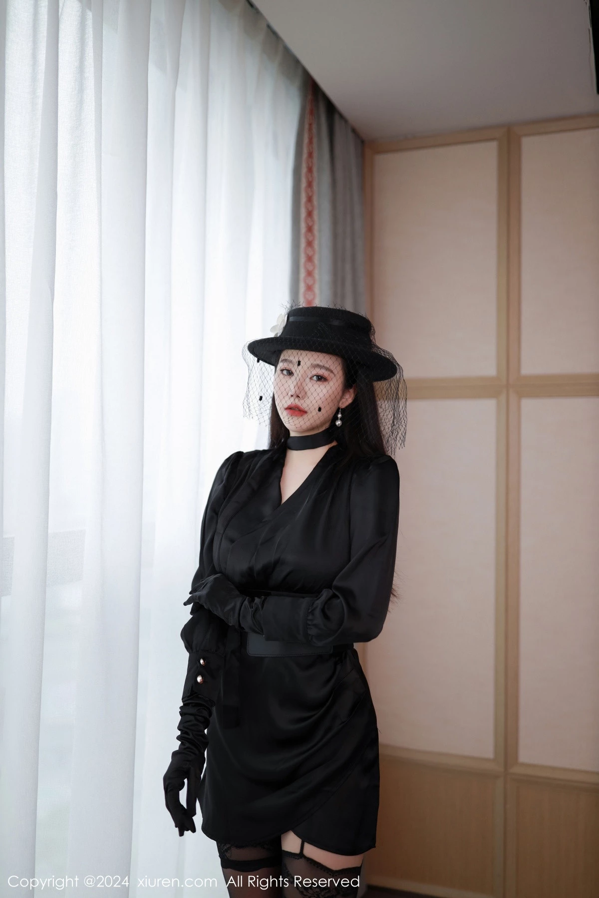 [[XiuRen秀人网]秀人网]No.9041_模特安然anran黑色服饰露黑色内衣配黑丝吊袜秀柔美身段诱惑写真81P