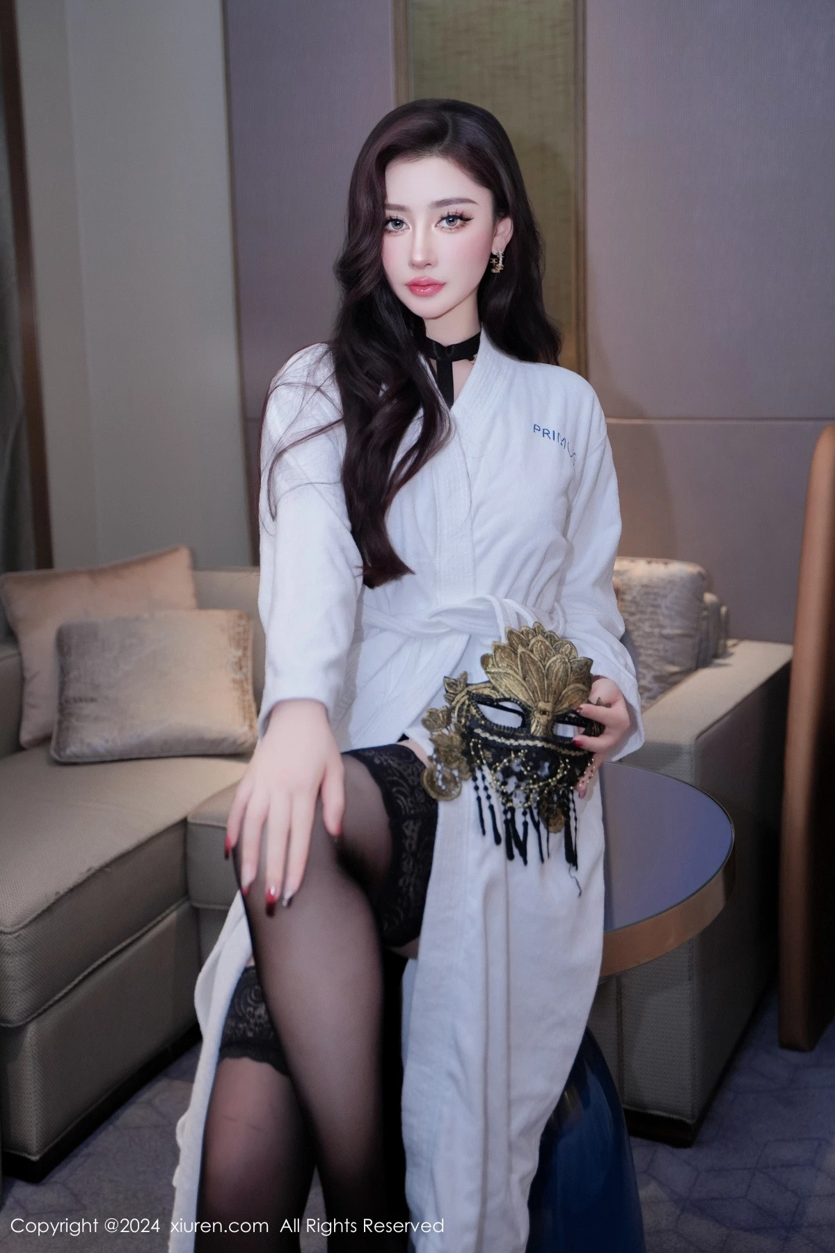 [[XiuRen秀人网]秀人网]No.9198_模特蕾蕾醒了没黑色异域风情服饰配黑丝袜秀浑圆翘臀诱惑写真82P