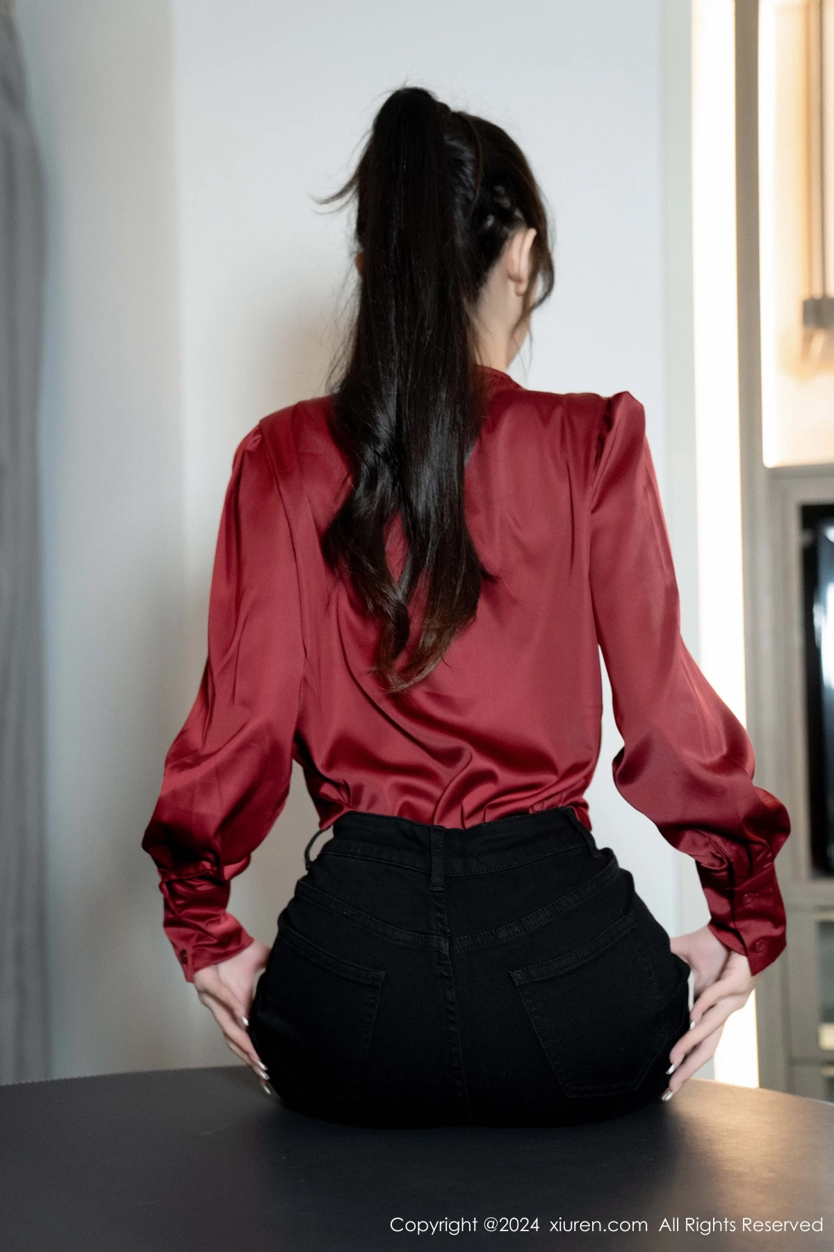 [[XiuRen秀人网]秀人网]No.9299_模特林星阑私房性感黑色蕾丝内衣配开档黑丝秀曼妙身姿诱惑写真94P