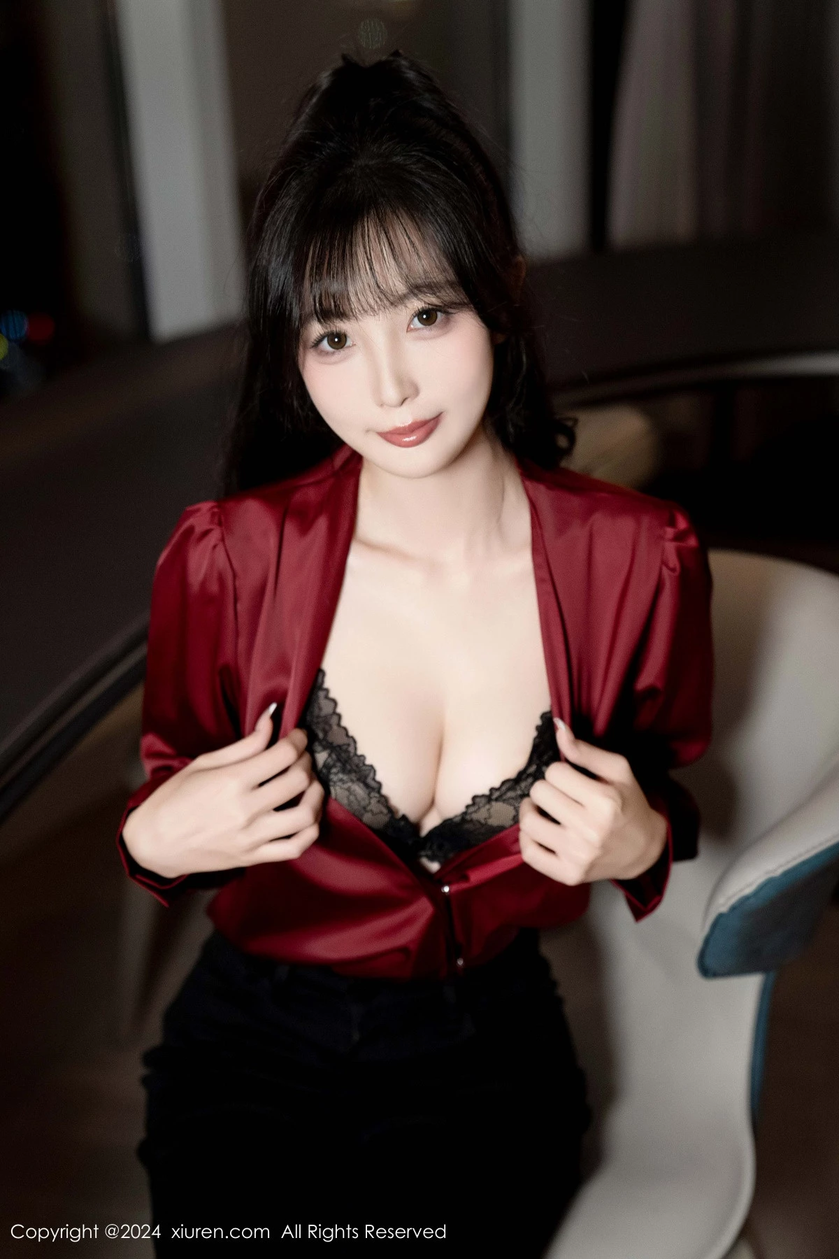 [[XiuRen秀人网]秀人网]No.9299_模特林星阑私房性感黑色蕾丝内衣配开档黑丝秀曼妙身姿诱惑写真94P