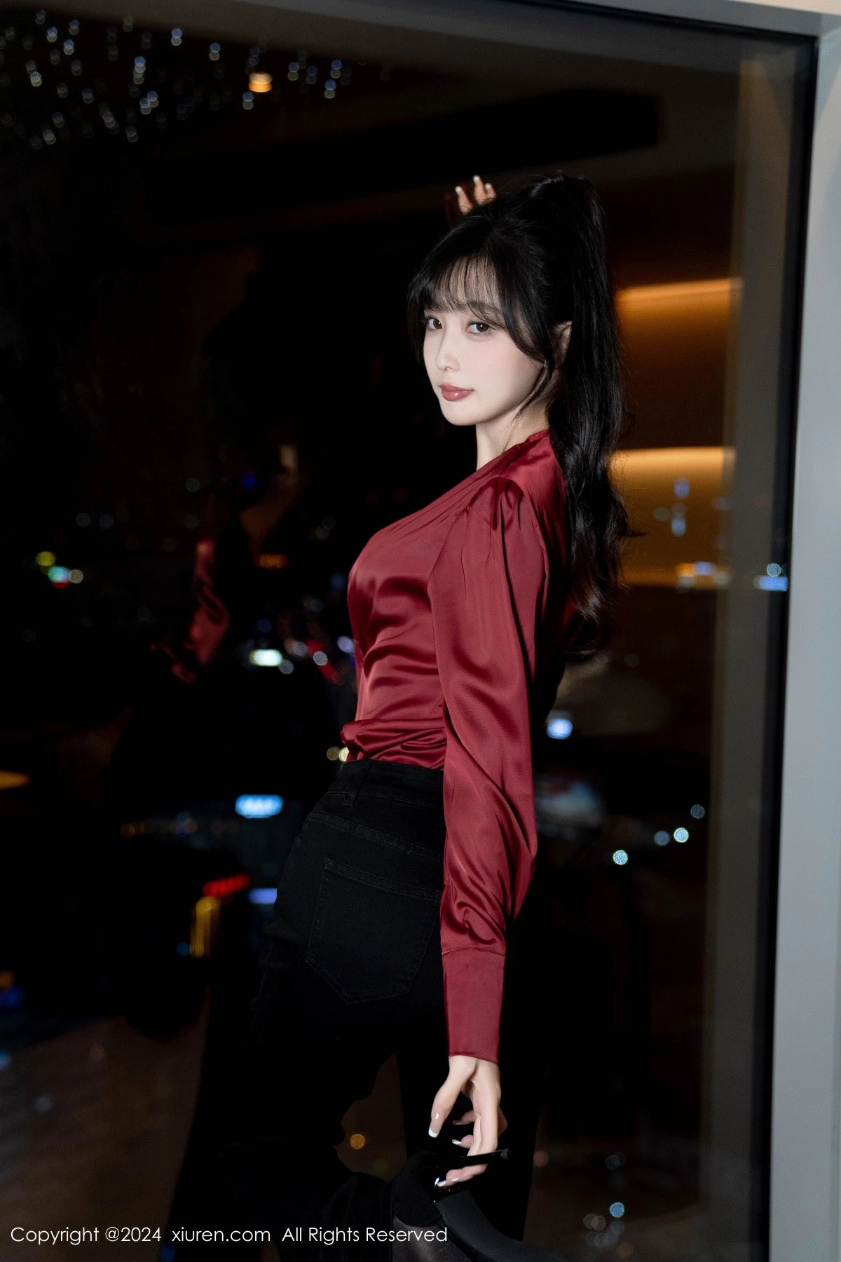 [[XiuRen秀人网]秀人网]No.9299_模特林星阑私房性感黑色蕾丝内衣配开档黑丝秀曼妙身姿诱惑写真94P