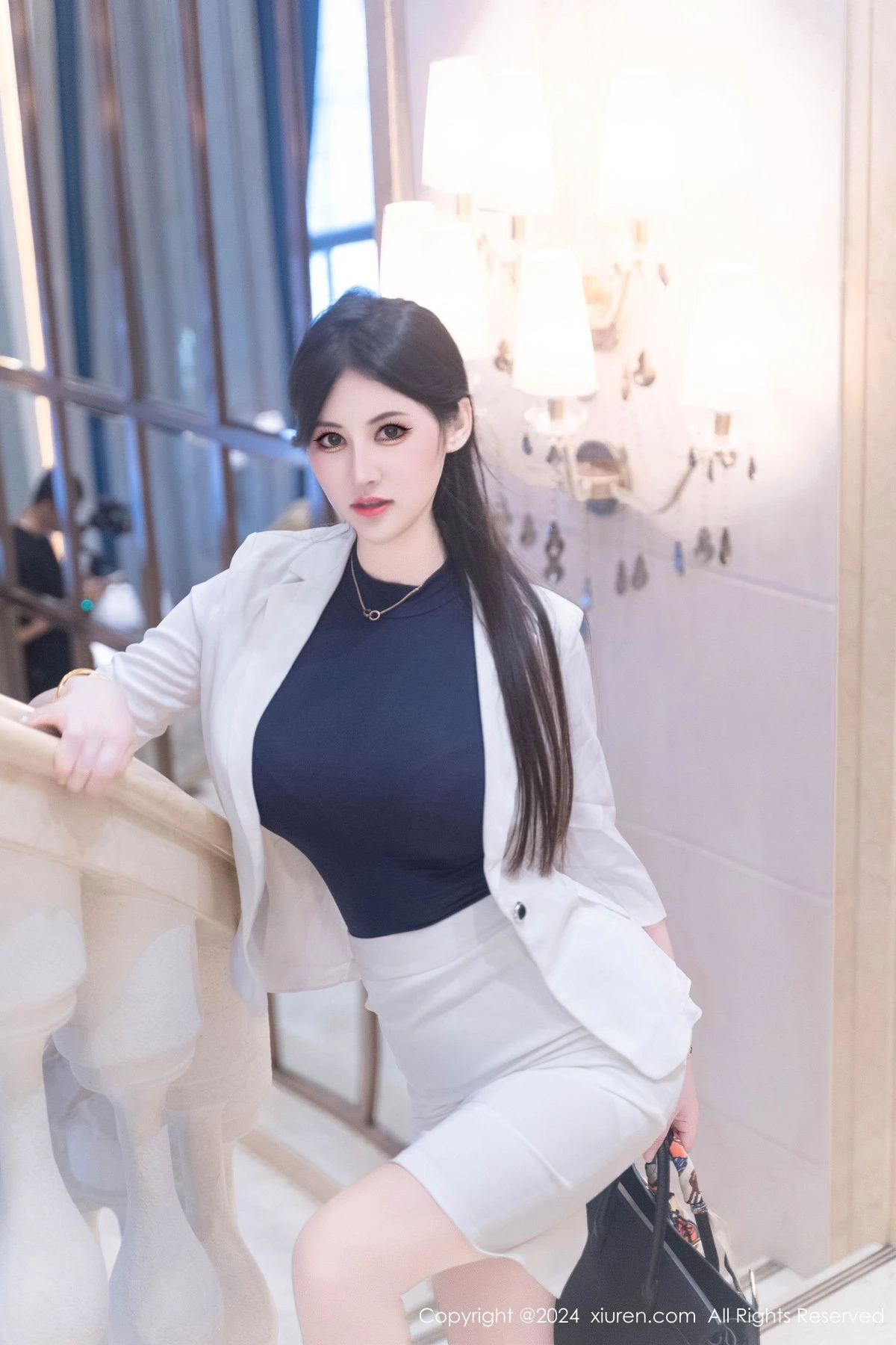 [[XiuRen秀人网]秀人网]No.9319_模特诗诗kiki酒店剧情性感白衬衫配超薄肉丝秀曼妙身姿诱惑写真98P