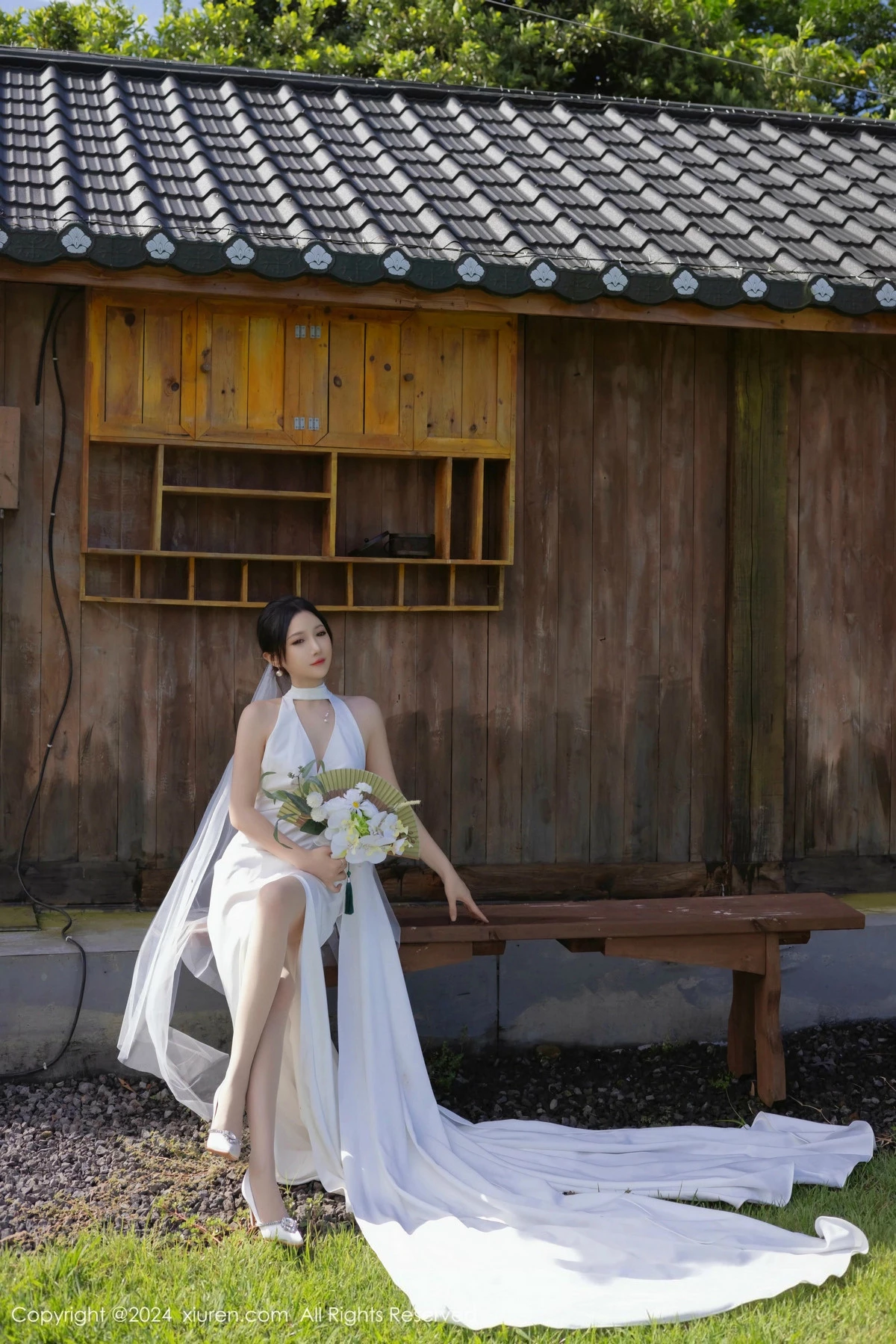 [[XiuRen秀人网]秀人网]No.9387_模特鱼子酱Fish婚礼主题性感白色婚纱配白丝袜秀曼妙身姿诱惑写真81P