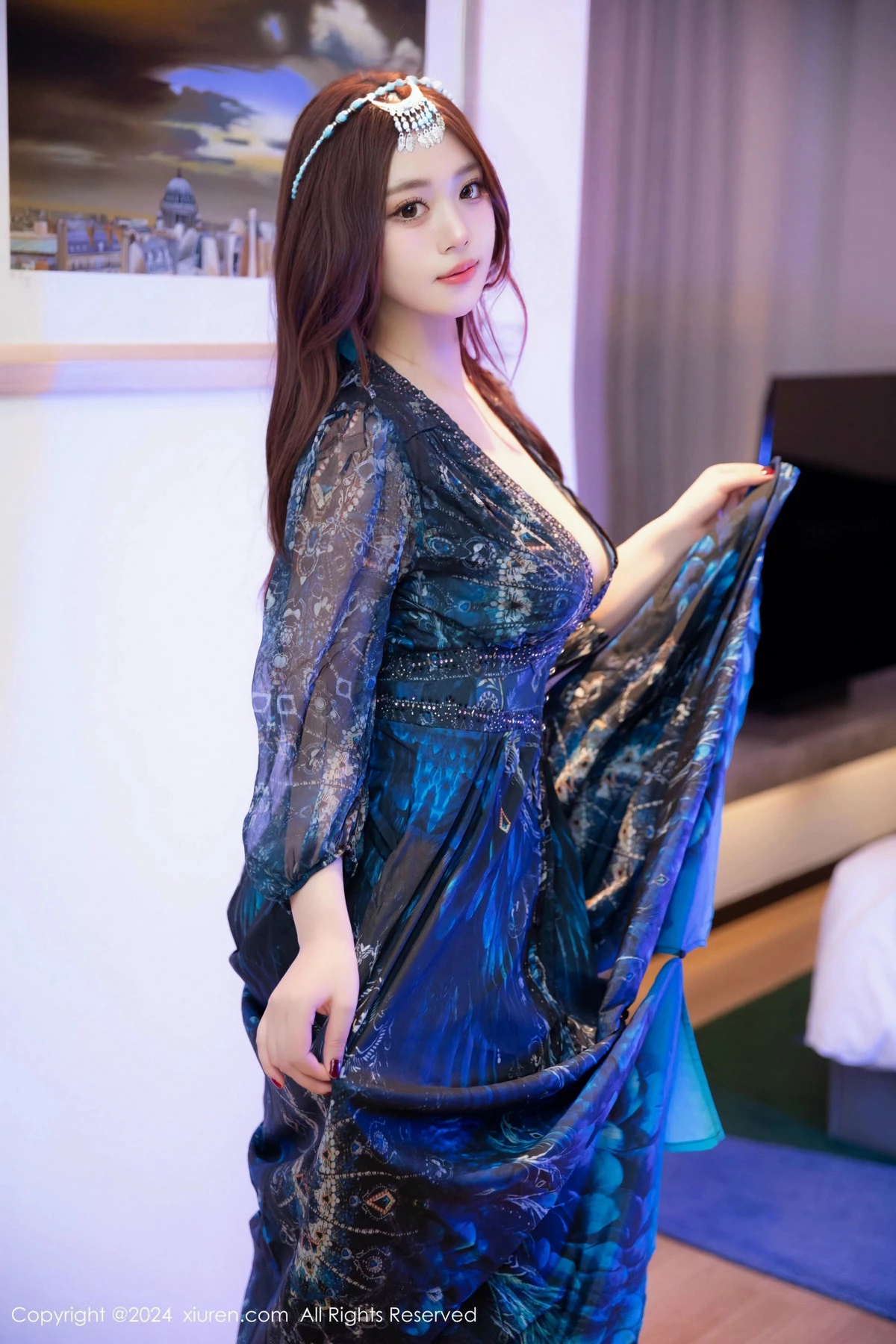 [[XiuRen秀人网]秀人网]No.9403_模特蛋蛋宝性感异域风情服露蕾丝内衣配开档黑丝秀翘臀诱惑写真78P