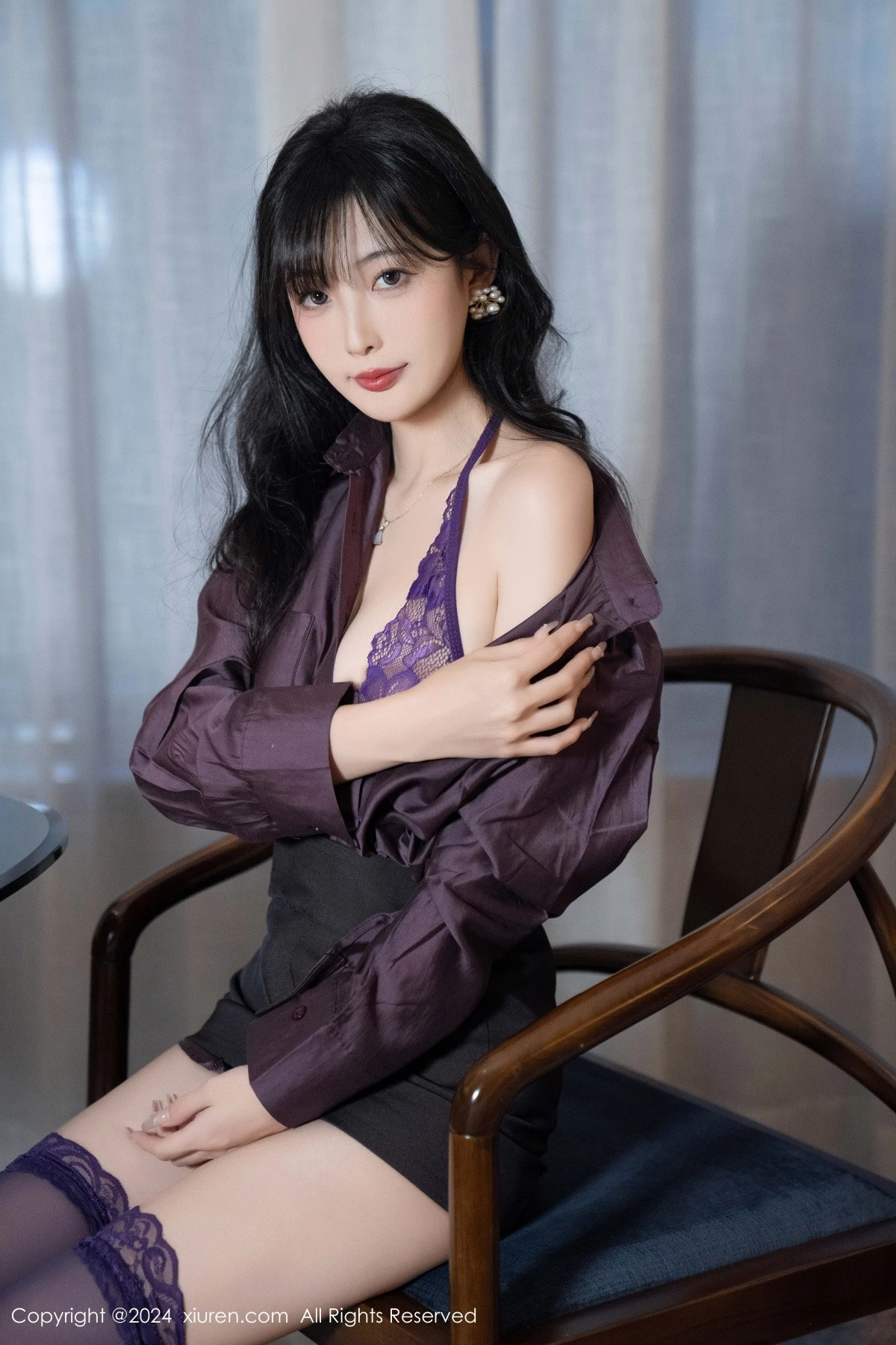 [[XiuRen秀人网]秀人网]No.9428_模特林星阑性感紫色情趣连体内衣配紫色丝袜秀曼妙身姿诱惑写真81P