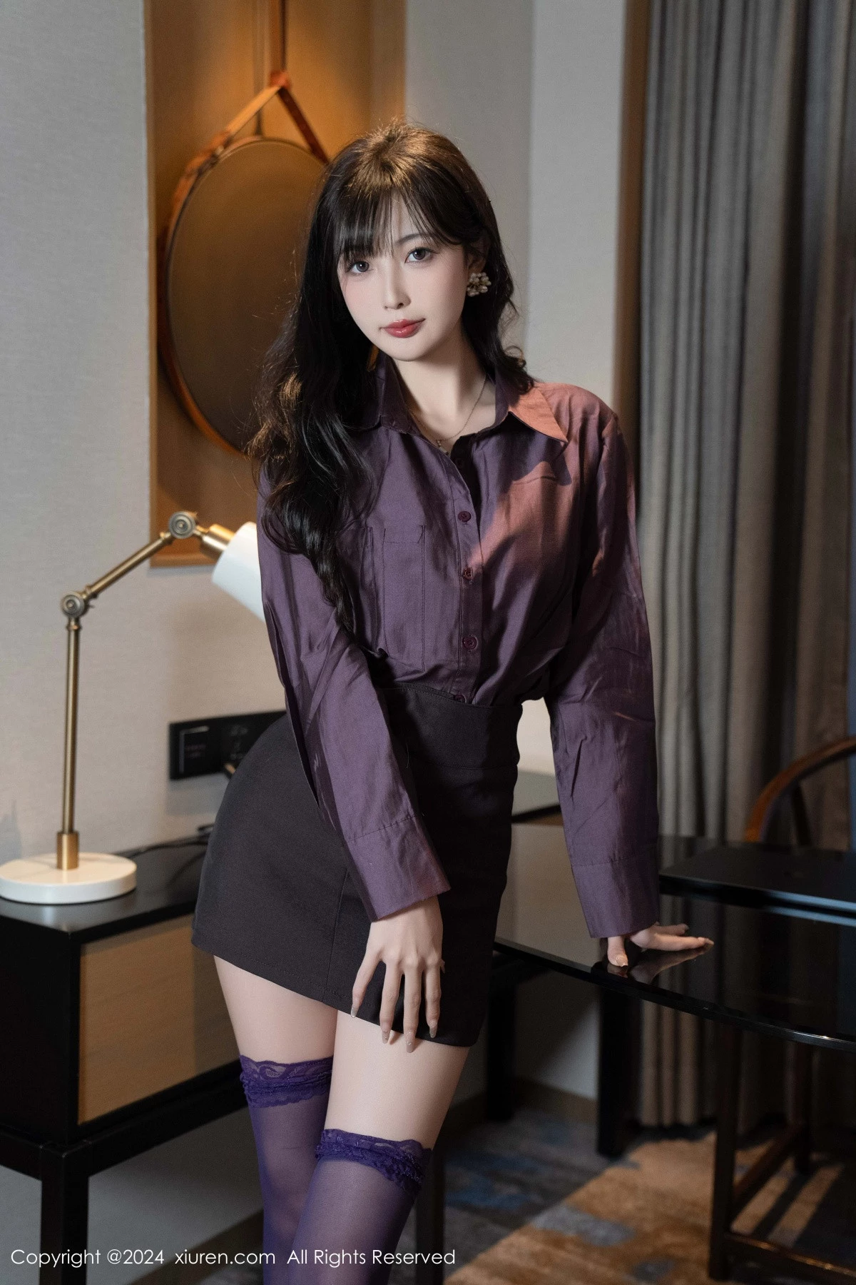 [[XiuRen秀人网]秀人网]No.9428_模特林星阑性感紫色情趣连体内衣配紫色丝袜秀曼妙身姿诱惑写真81P