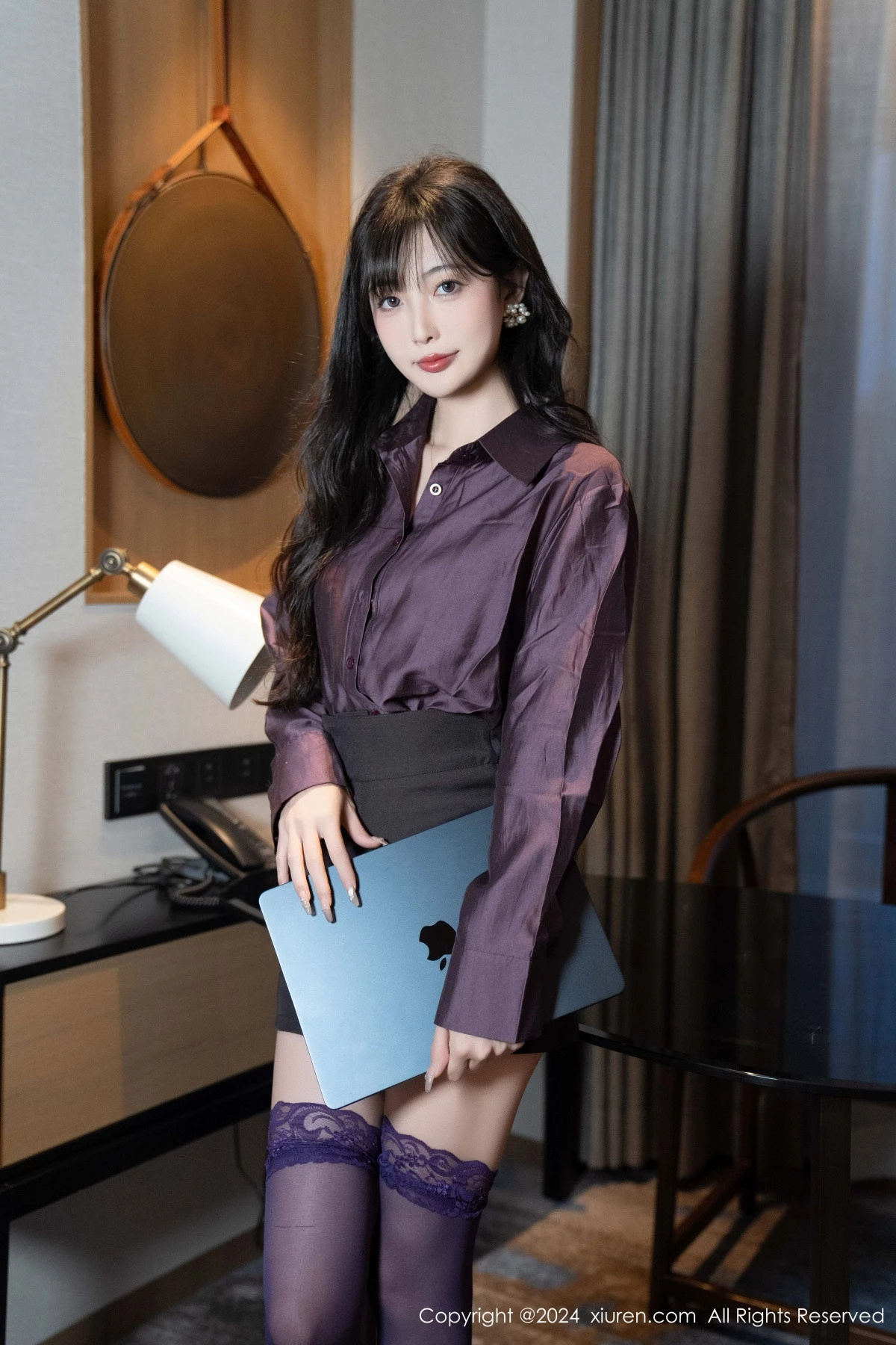 [[XiuRen秀人网]秀人网]No.9428_模特林星阑性感紫色情趣连体内衣配紫色丝袜秀曼妙身姿诱惑写真81P
