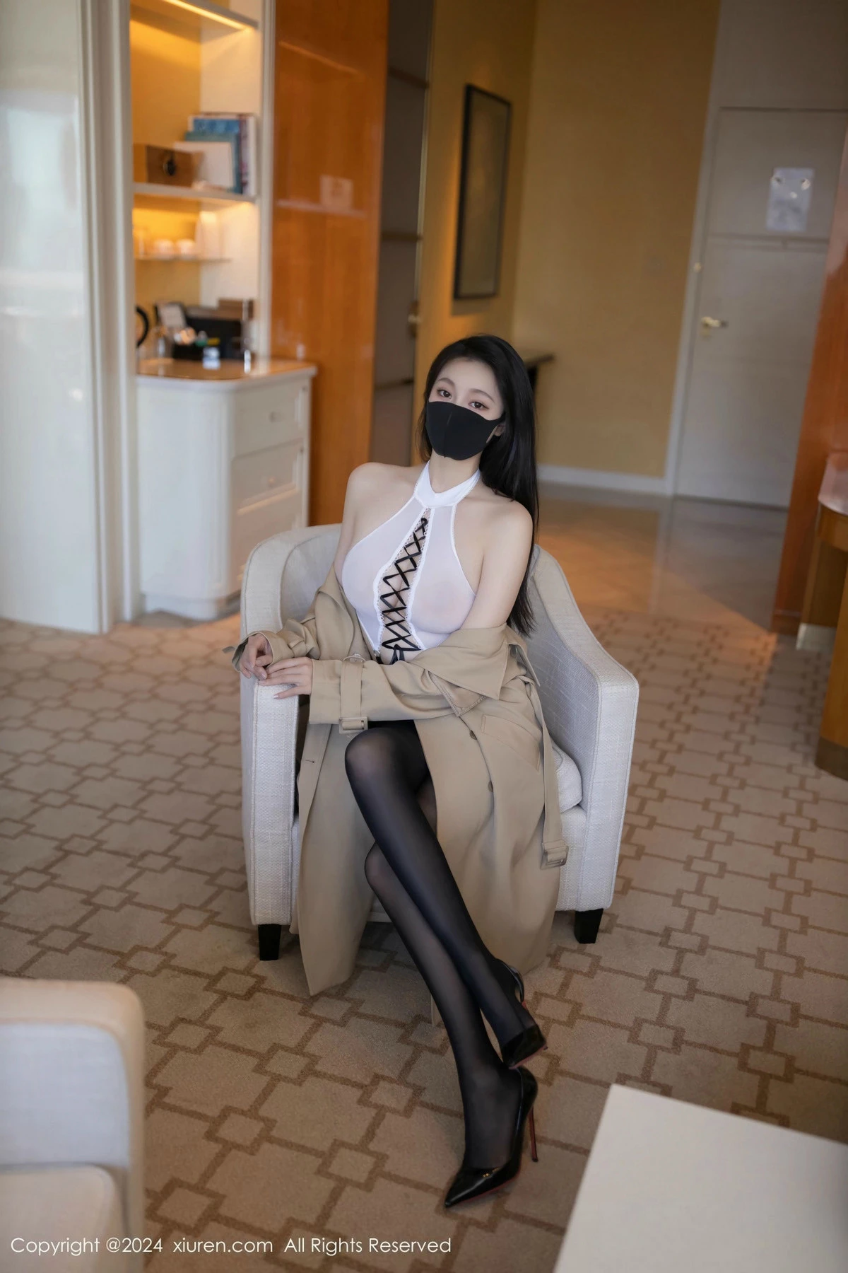 [[XiuRen秀人网]秀人网]No.9436_模特安然anran私房性感白色内衣配黑丝吊袜秀柔美身段诱惑写真80P