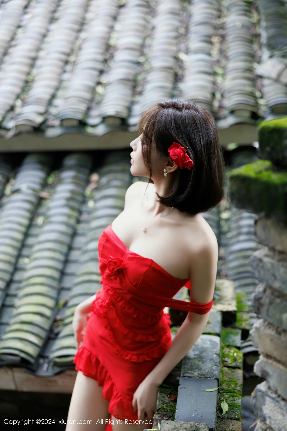 [[XiuRen秀人网]秀人网]No.9449_女神徐莉芝Booty红色连衣裙露蕾丝情趣内衣秀曼妙身姿诱惑写真101P