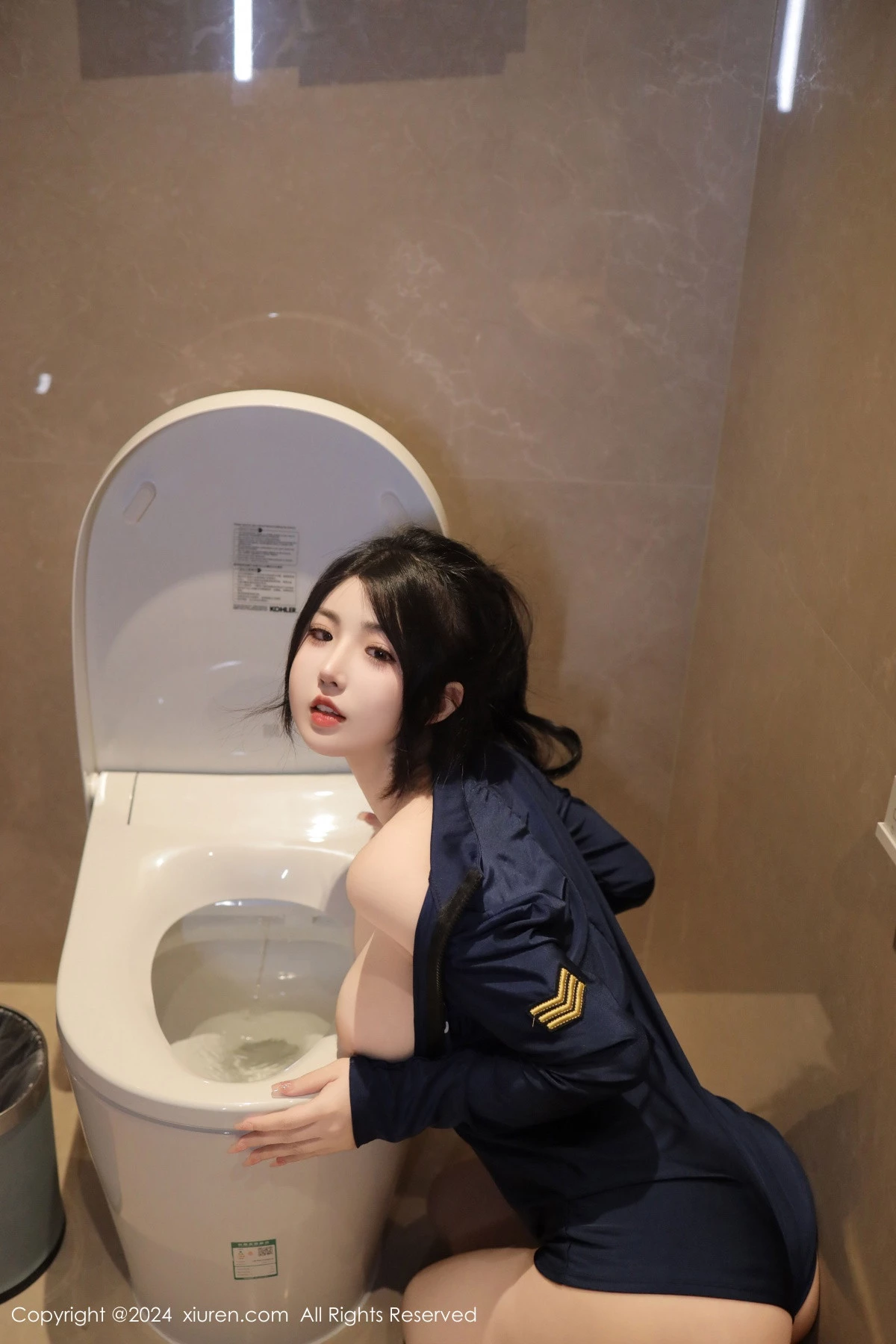 [[XiuRen秀人网]秀人网]No.9326_模特陈小花卫生间性感Cosplay装扮黑色服饰秀曼妙身姿诱惑写真78P