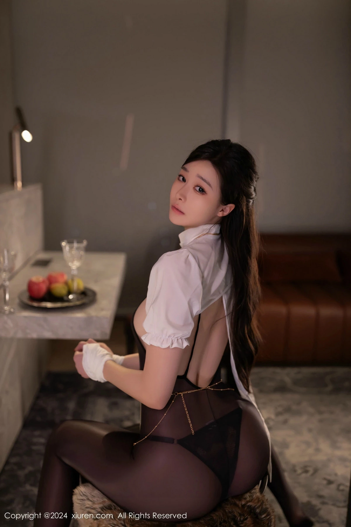 [[XiuRen秀人网]秀人网]No.9350_模特小逗逗性感白上衣配超薄连体黑丝秀曼妙身姿惹火诱惑写真79P