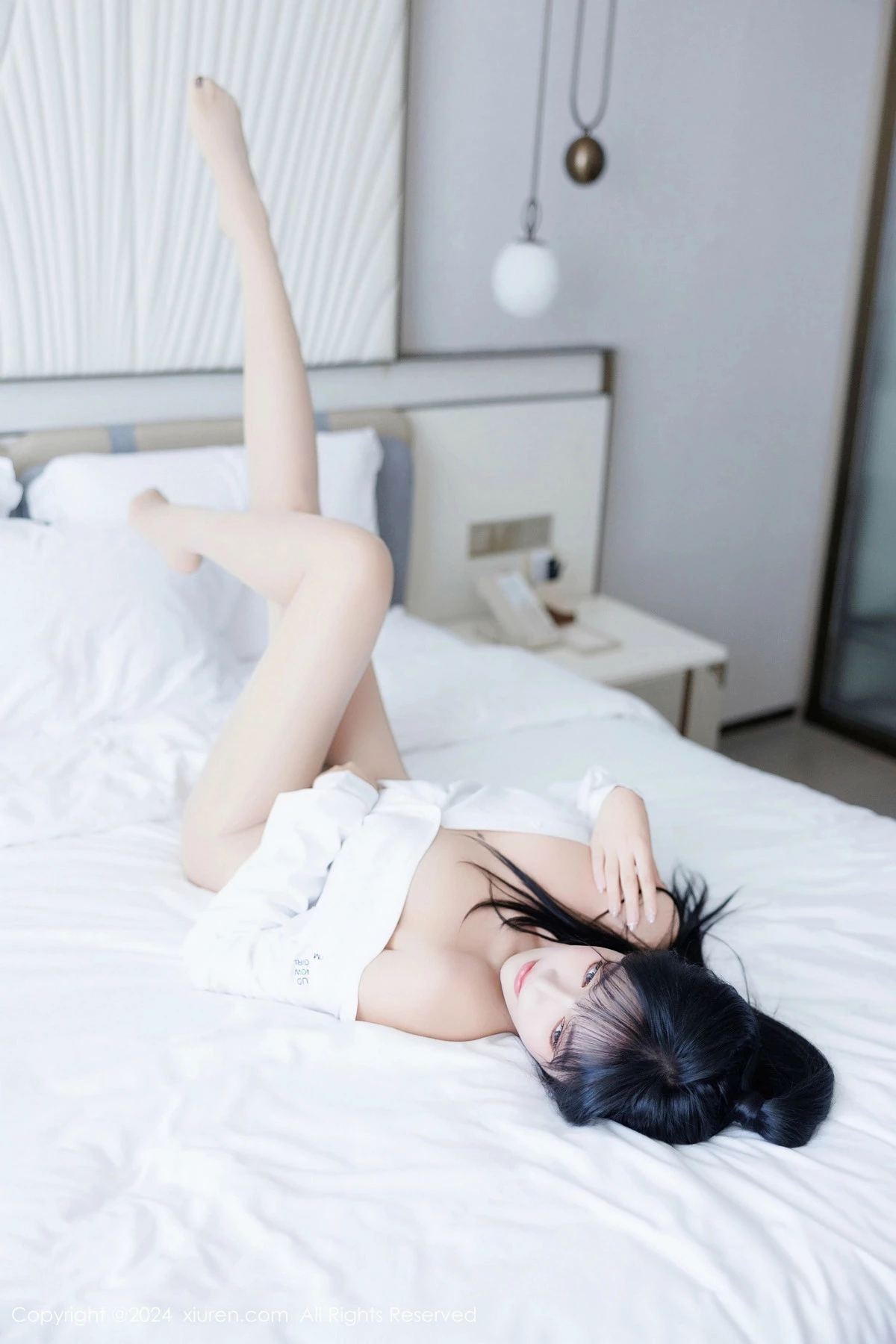 [[XiuRen秀人网]秀人网]No.9505_模特娜比私房性感黑色蕾丝内衣配超薄肉丝秀凹凸身材诱惑写真88P