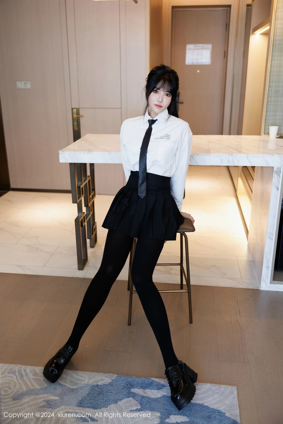 [[XiuRen秀人网]秀人网]No.9505_模特娜比私房性感黑色蕾丝内衣配超薄肉丝秀凹凸身材诱惑写真88P