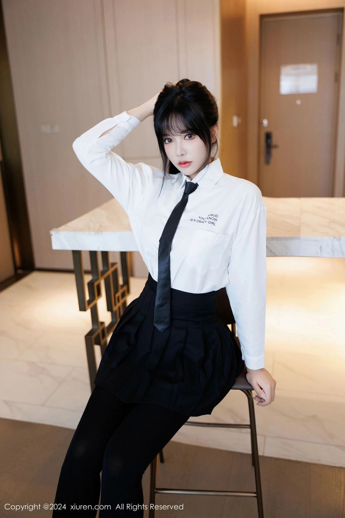 [[XiuRen秀人网]秀人网]No.9505_模特娜比私房性感黑色蕾丝内衣配超薄肉丝秀凹凸身材诱惑写真88P