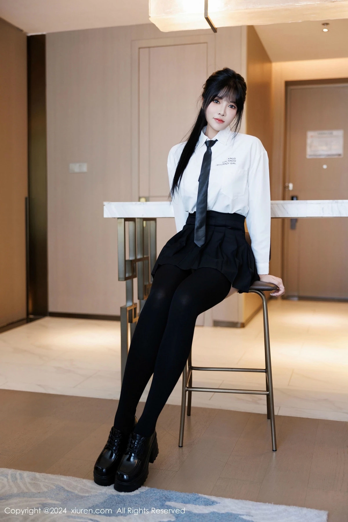 [[XiuRen秀人网]秀人网]No.9505_模特娜比私房性感黑色蕾丝内衣配超薄肉丝秀凹凸身材诱惑写真88P