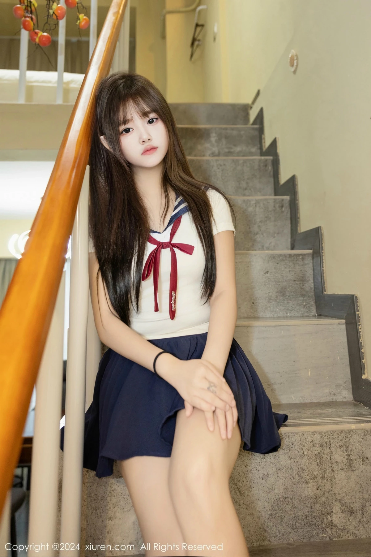 [[XiuRen秀人网]秀人网]No.9514_模特叶初雪性感白色情趣制服露白色内衣秀完美身材撩人诱惑写真68P