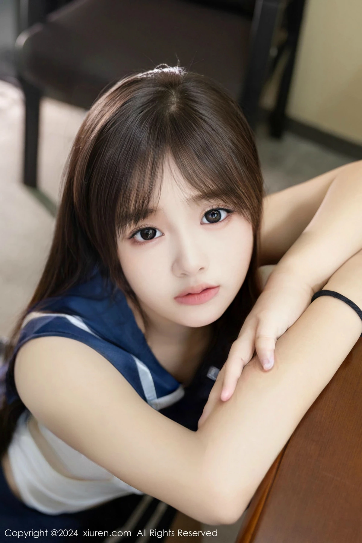 [[XiuRen秀人网]秀人网]No.9514_模特叶初雪性感白色情趣制服露白色内衣秀完美身材撩人诱惑写真68P