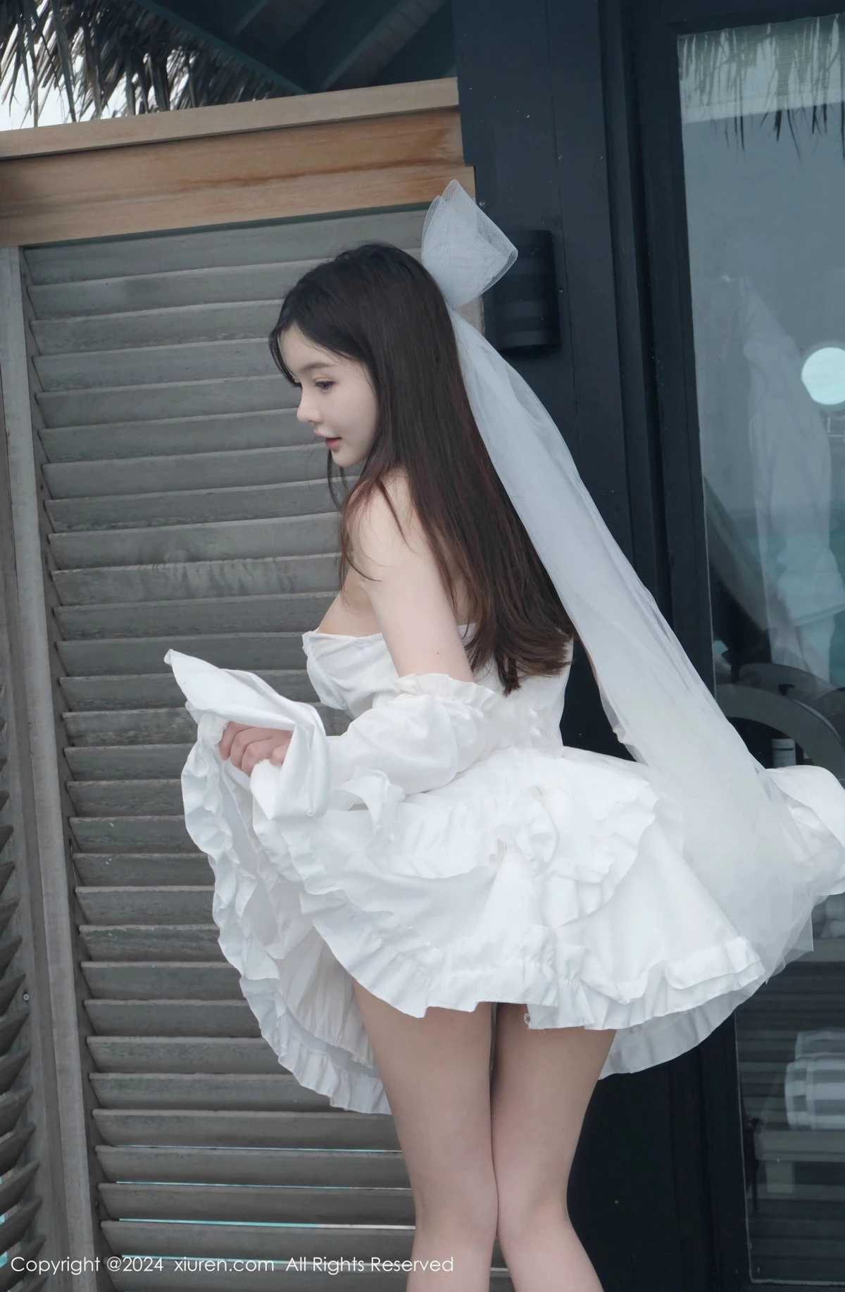 [[XiuRen秀人网]秀人网]No.9535_模特糯美子MINIbabe性感白色婚纱配情趣内衣秀惹火身材诱惑写真59P