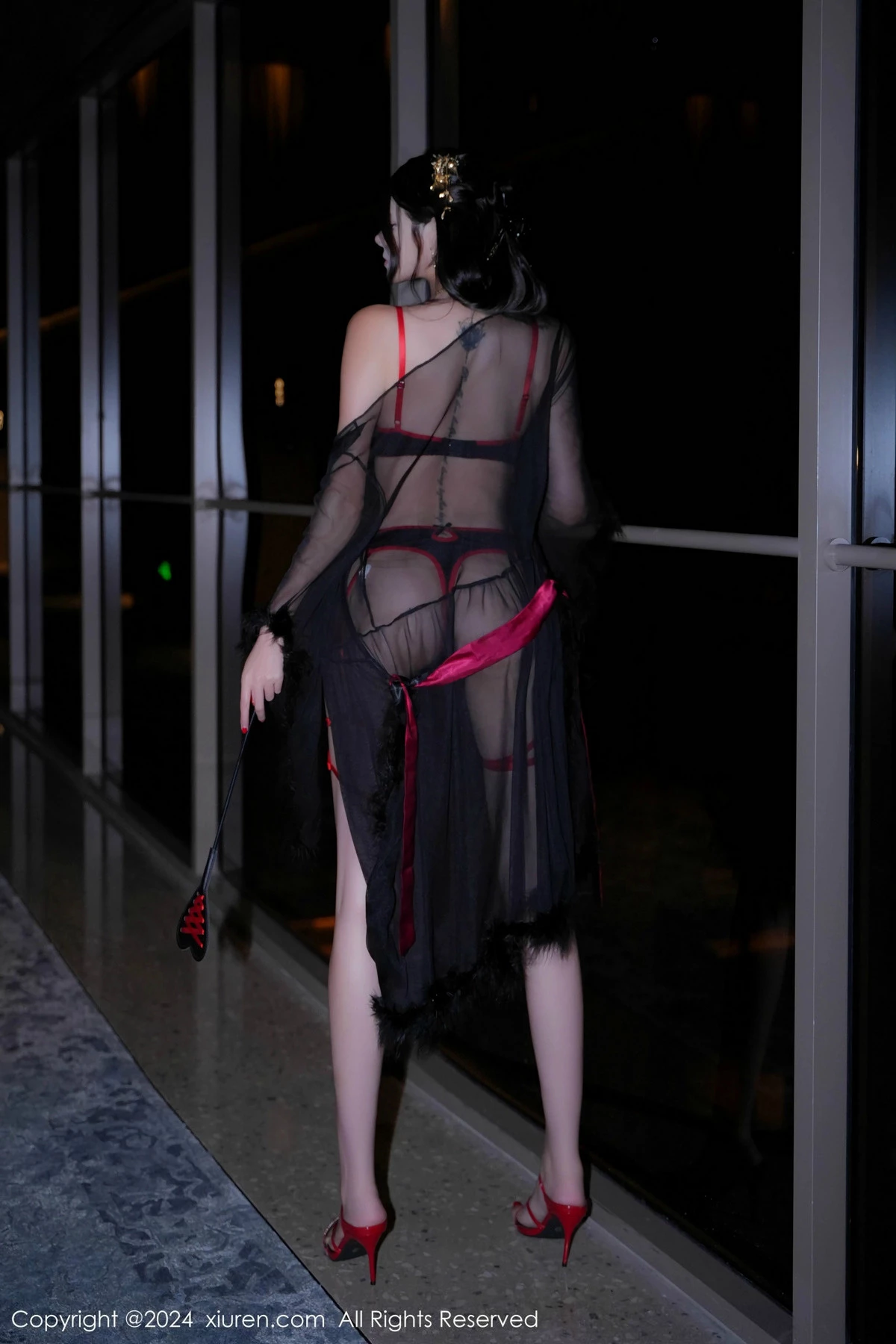 [[XiuRen秀人网]秀人网]No.9544_模特果茶姐姐私房性感红黑搭配情趣内衣秀曼妙身姿撩人诱惑写真64P