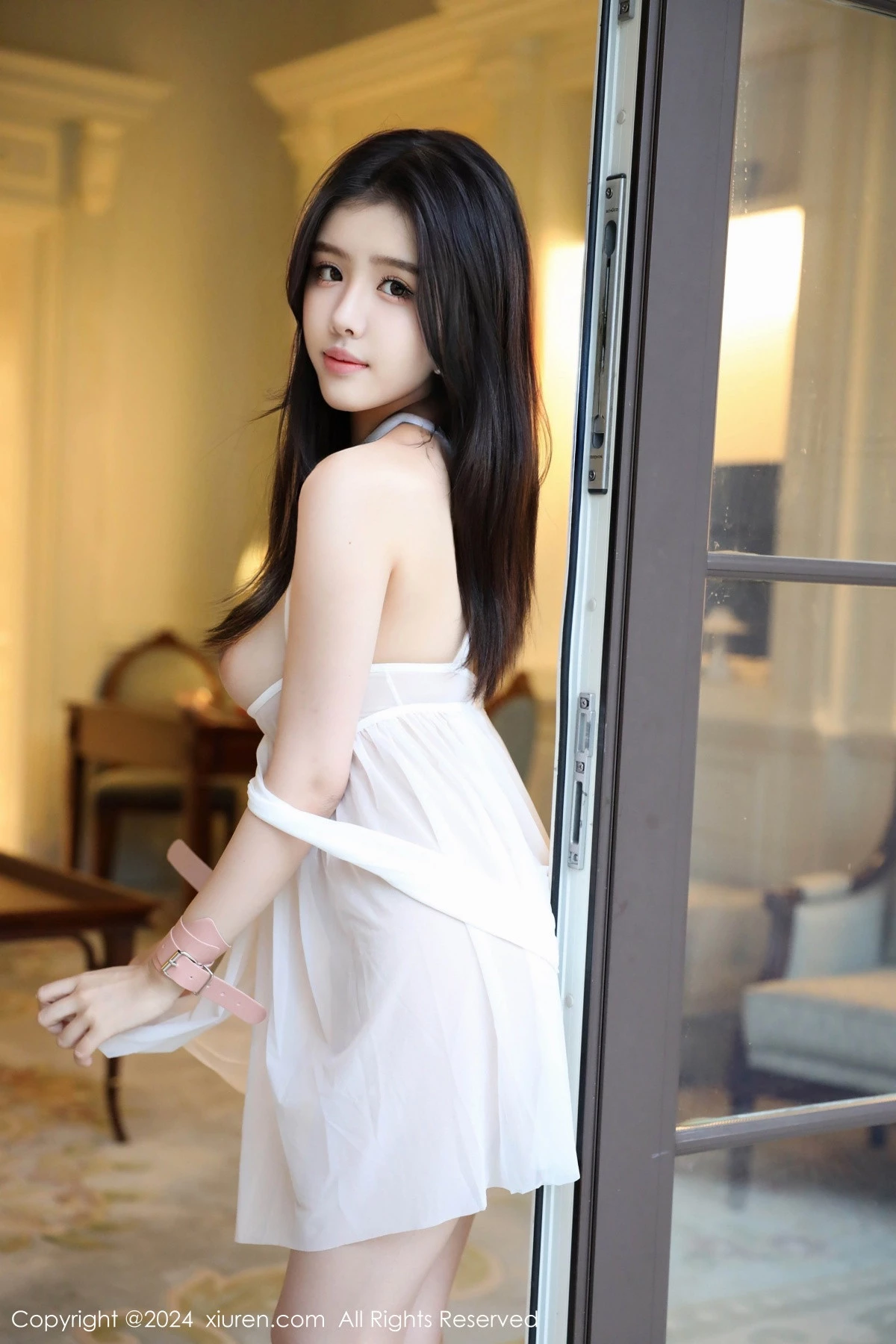 [[XiuRen秀人网]秀人网]No.9563_模特唐翩翩私房情趣捆绑性感白色轻透纱裙秀惹火身材诱惑写真86P