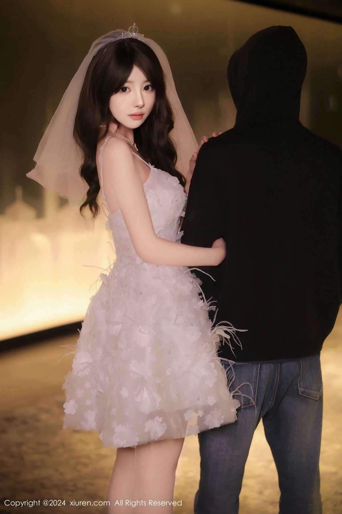 [[XiuRen秀人网]秀人网]No.9601_模特桃妖夭性感白色婚纱露白色内衣配超薄肉丝秀曼妙身姿诱惑写真77P