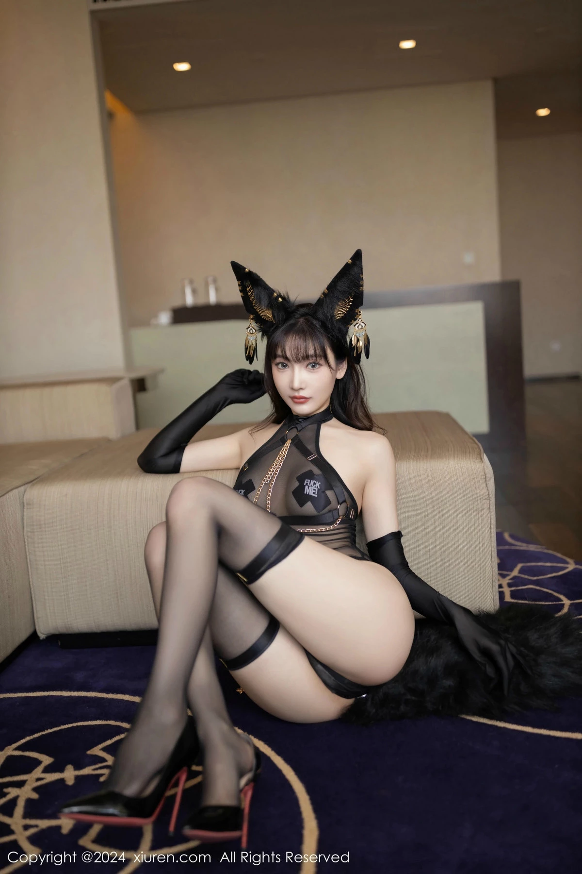 [[XiuRen秀人网]秀人网]No.9483_模特陆萱萱性感黑色薄透连体衣配超薄黑丝秀曼妙身姿诱惑写真80P