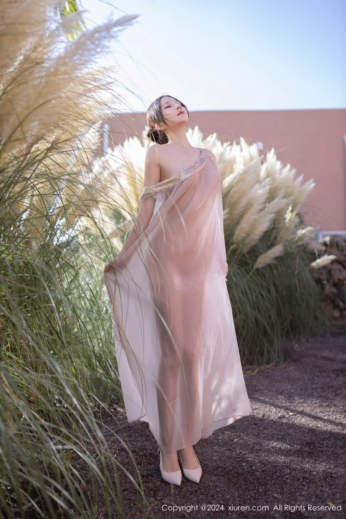 [[XiuRen秀人网]秀人网]No.9492_模特鱼子酱Fish芦苇场景性感紫色轻透连衣裙秀惹火身材诱惑写真80P