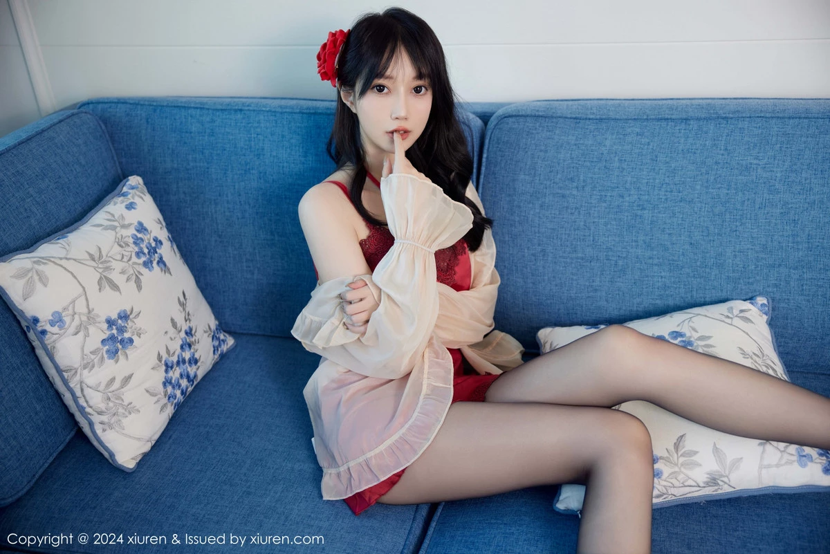 [[XiuRen秀人网]秀人网]No.9488_模特玥儿玥er性感红色睡裙露红色内衣配超薄黑色秀美腿诱惑写真79P