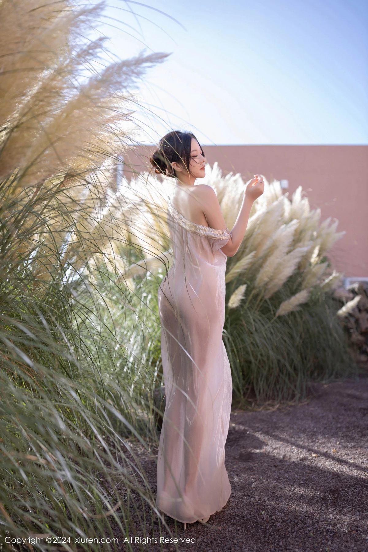 [[XiuRen秀人网]秀人网]No.9492_模特鱼子酱Fish芦苇场景性感紫色轻透连衣裙秀惹火身材诱惑写真80P