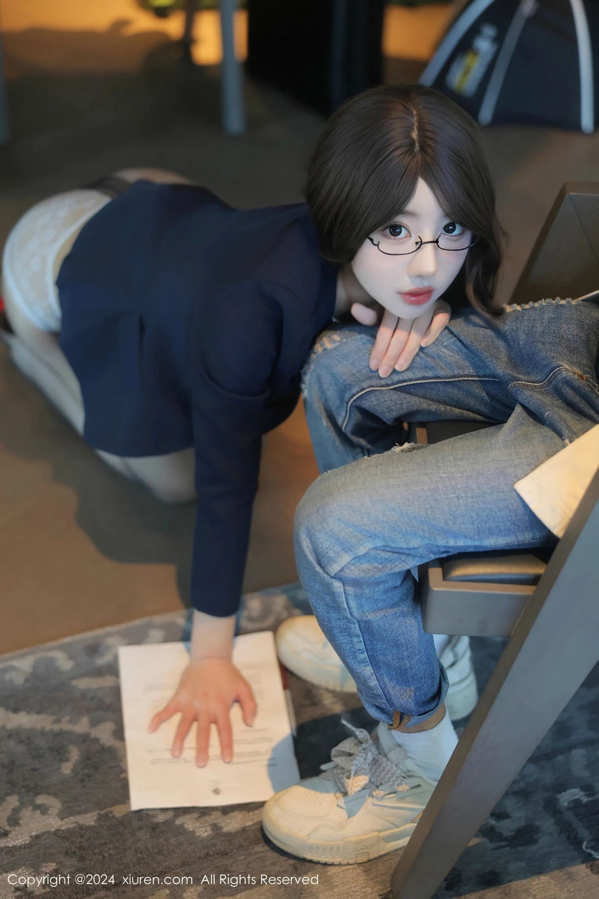 [[XiuRen秀人网]秀人网]No.9486_模特桃妖夭性感OL服饰露白色内衣配超薄黑丝秀曼妙身姿诱惑写真72P