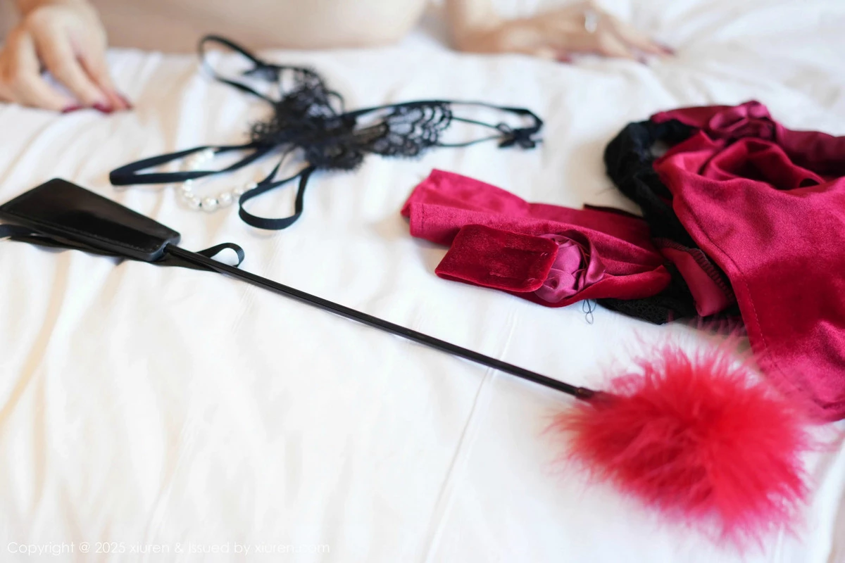 [[XiuRen秀人网]秀人网]No.9704_女神心妍小公主性感红色蕾丝情趣服饰配黑丝吊袜极致魅惑写真71P