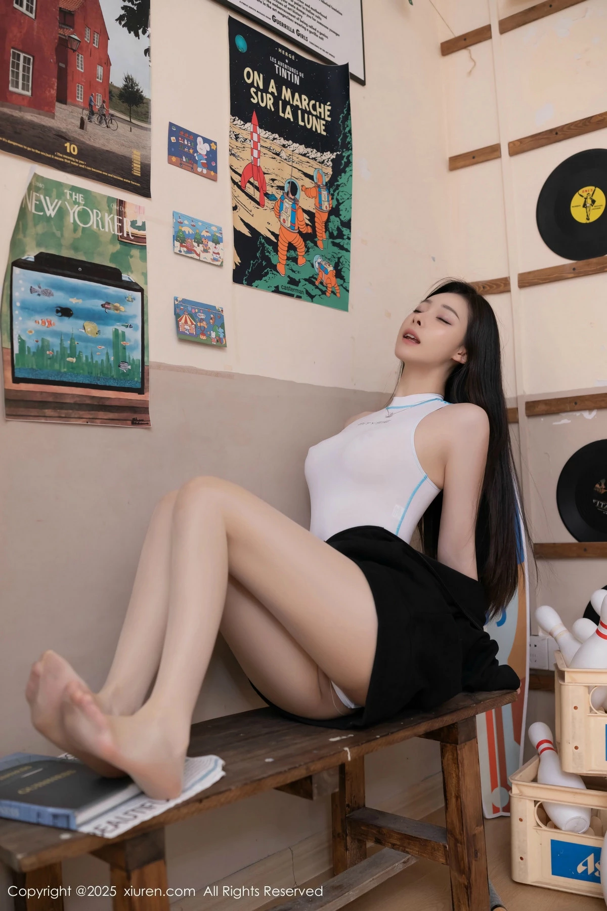 [[XiuRen秀人网]秀人网]No.9707_模特小逗逗性感白色高叉连体衣配超薄肉丝秀曼妙身材诱惑写真80P