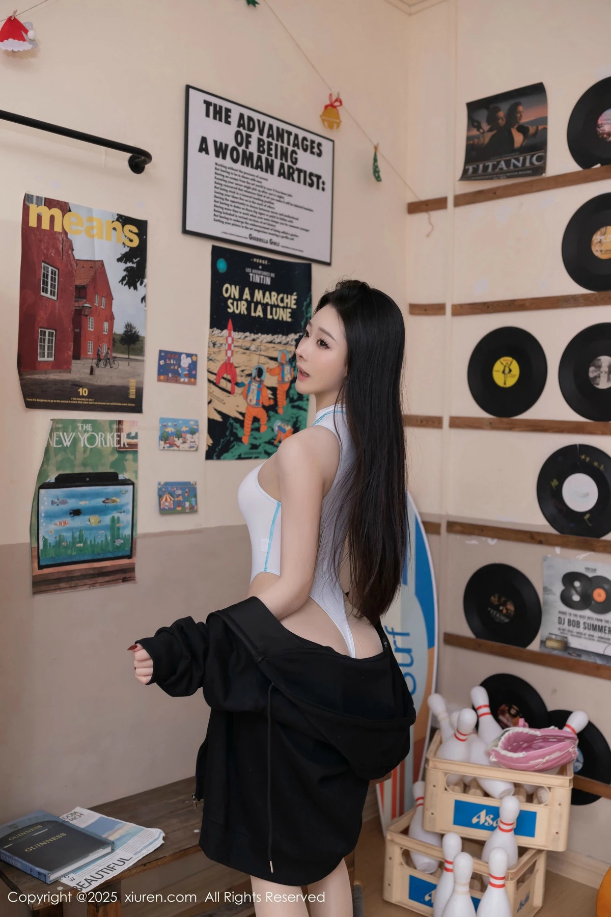 [[XiuRen秀人网]秀人网]No.9707_模特小逗逗性感白色高叉连体衣配超薄肉丝秀曼妙身材诱惑写真80P