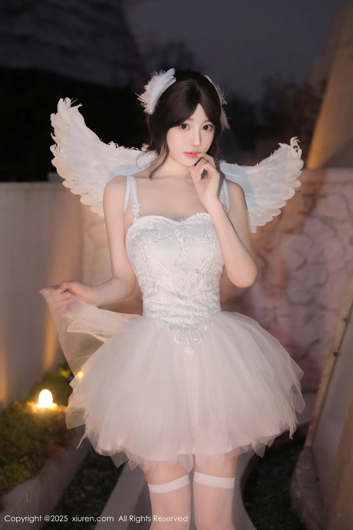 [[XiuRen秀人网]秀人网]No.9742_模特桃妖夭天使装扮露性感白色内衣配白丝袜秀曼妙身材诱惑写真82P