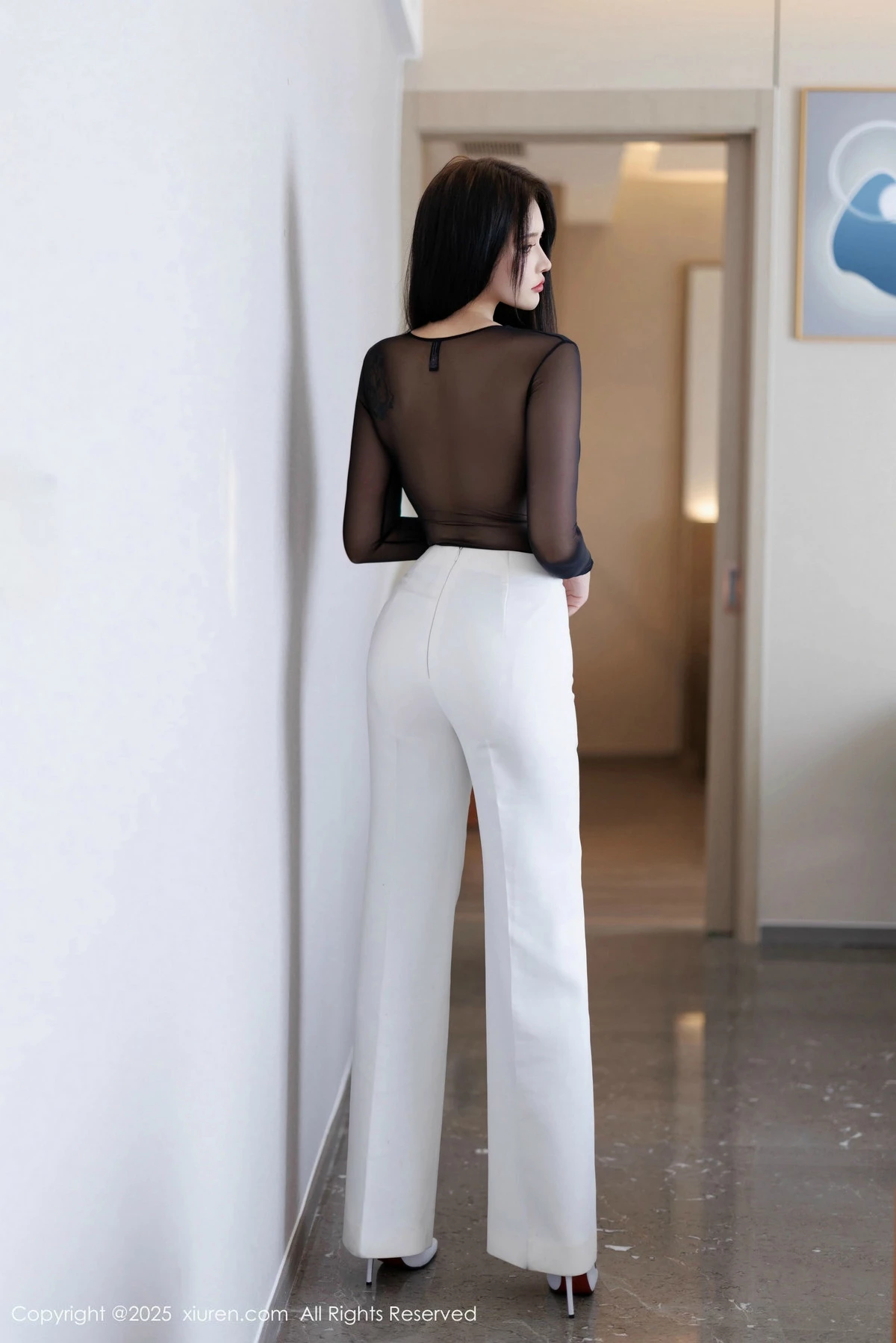 [[XiuRen秀人网]秀人网]No.9755_模特娜比性感黑色情趣内衣配黑丝吊袜秀凹凸身材完美诱惑写真91P