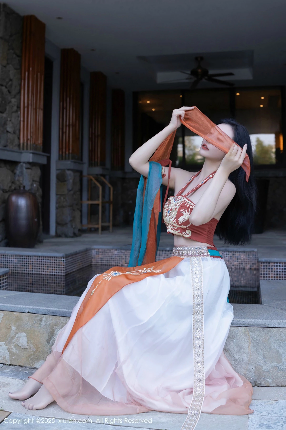 [[XiuRen秀人网]秀人网]No.9757_模特安然anran性感古风薄纱服饰配超薄肉丝秀丰满身材诱惑写真81P