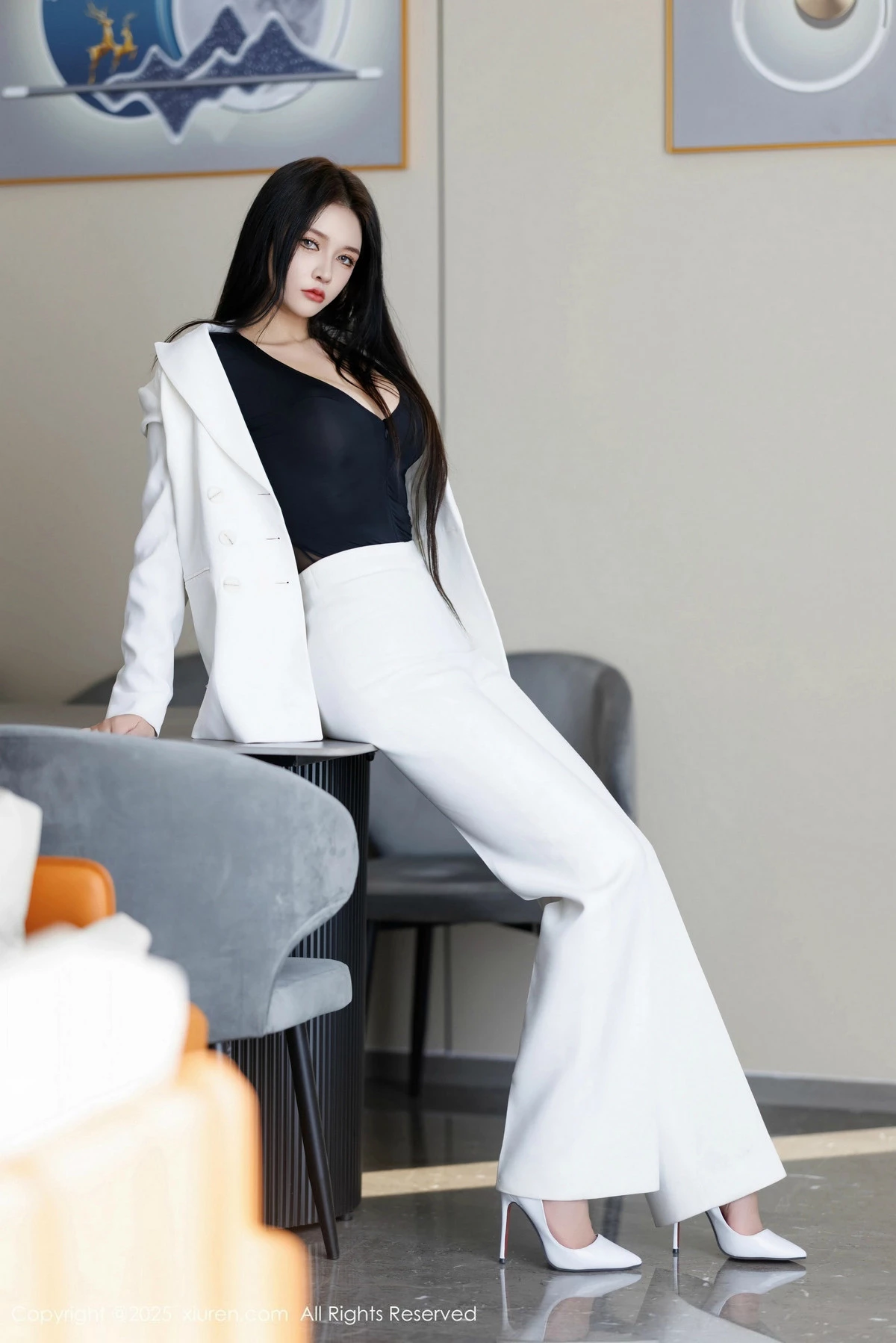 [[XiuRen秀人网]秀人网]No.9755_模特娜比性感黑色情趣内衣配黑丝吊袜秀凹凸身材完美诱惑写真91P