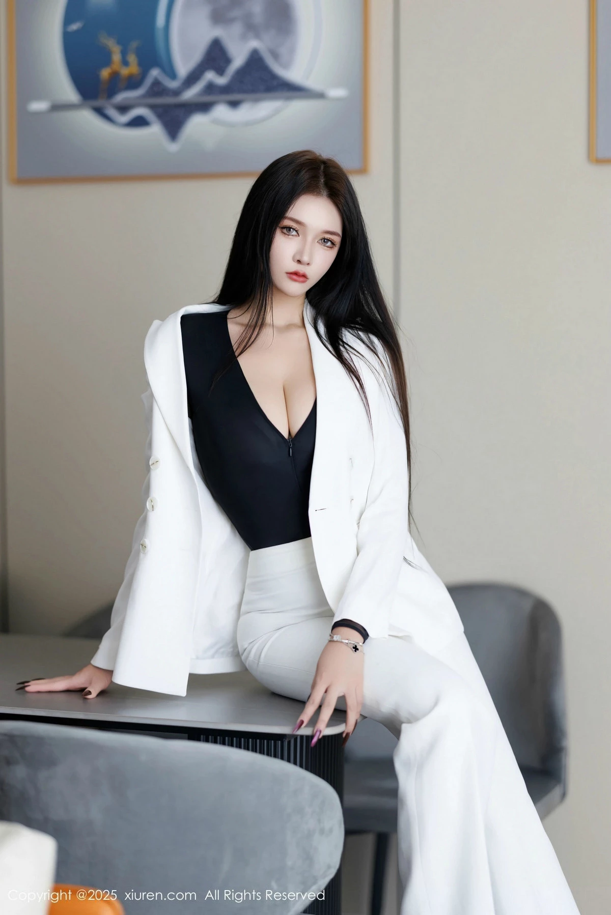 [[XiuRen秀人网]秀人网]No.9755_模特娜比性感黑色情趣内衣配黑丝吊袜秀凹凸身材完美诱惑写真91P