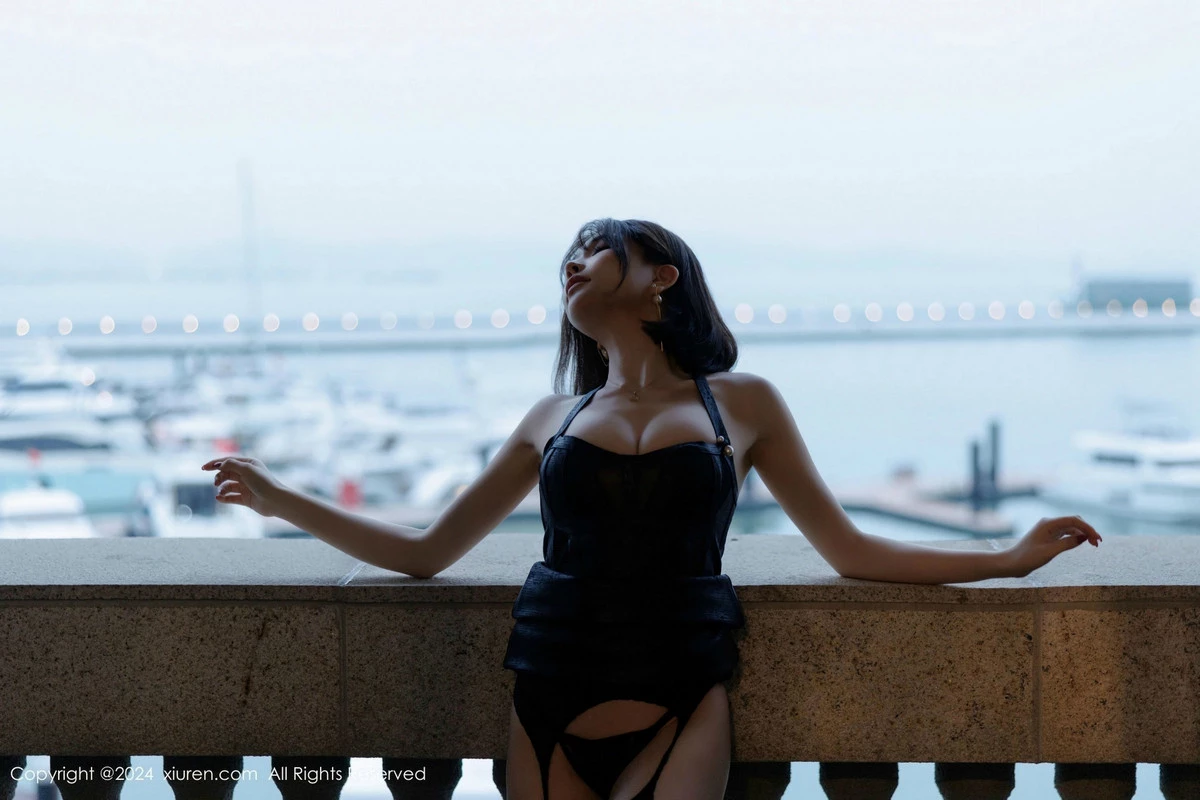 [[XiuRen秀人网]秀人网]No.9624_女神徐莉芝Booty性感黑色情趣内衣配黑丝吊袜秀完美身材诱惑写真80P