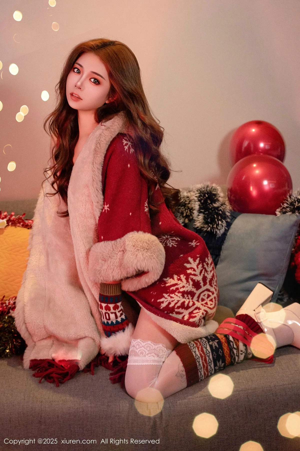 [[XiuRen秀人网]秀人网]No.9789_模特沐娜娜新年主题性感情趣内衣配白丝袜秀惹火身材诱惑写真88P