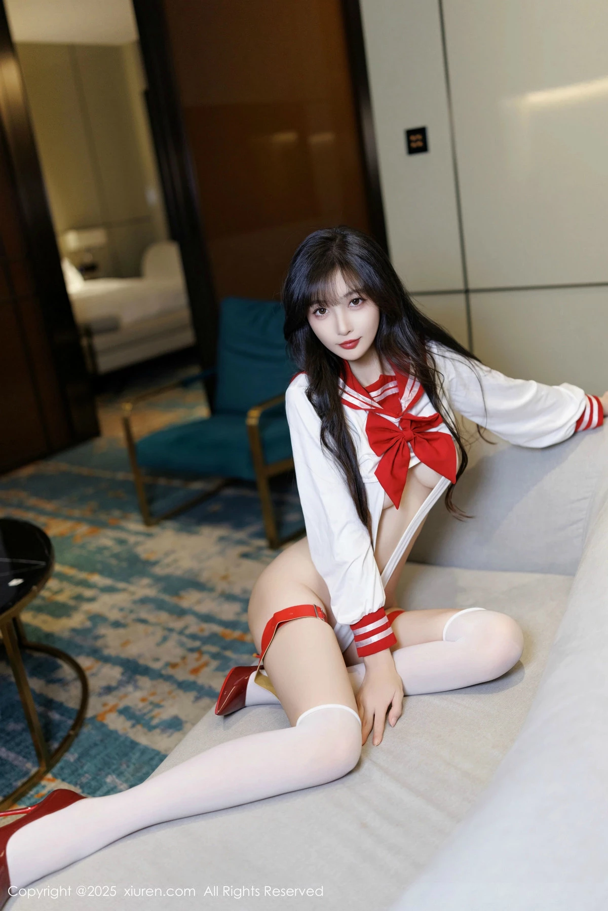 [[XiuRen秀人网]秀人网]No.9800_模特林星阑性感白色高叉连体内衣+蕾丝内衣秀曼妙身材诱惑写真84P