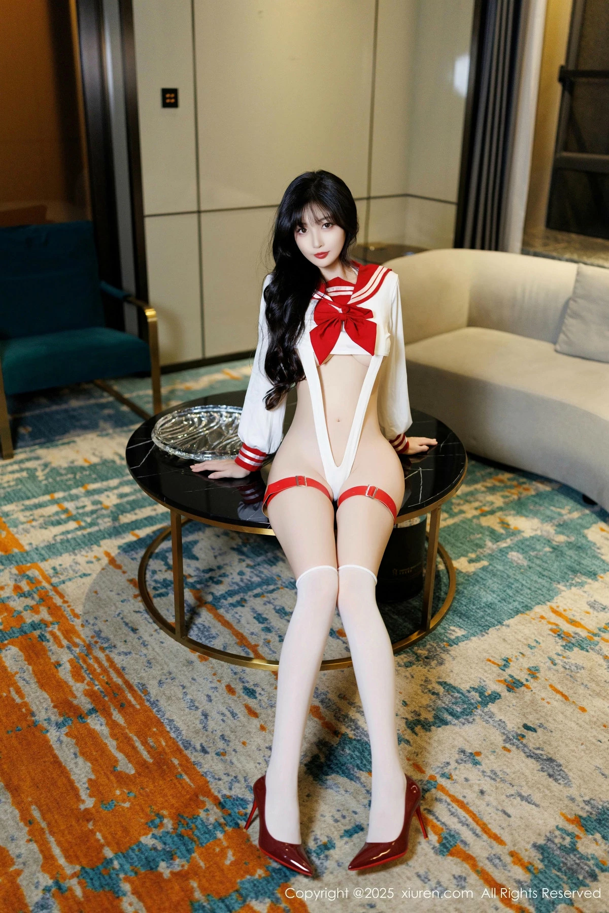 [[XiuRen秀人网]秀人网]No.9800_模特林星阑性感白色高叉连体内衣+蕾丝内衣秀曼妙身材诱惑写真84P