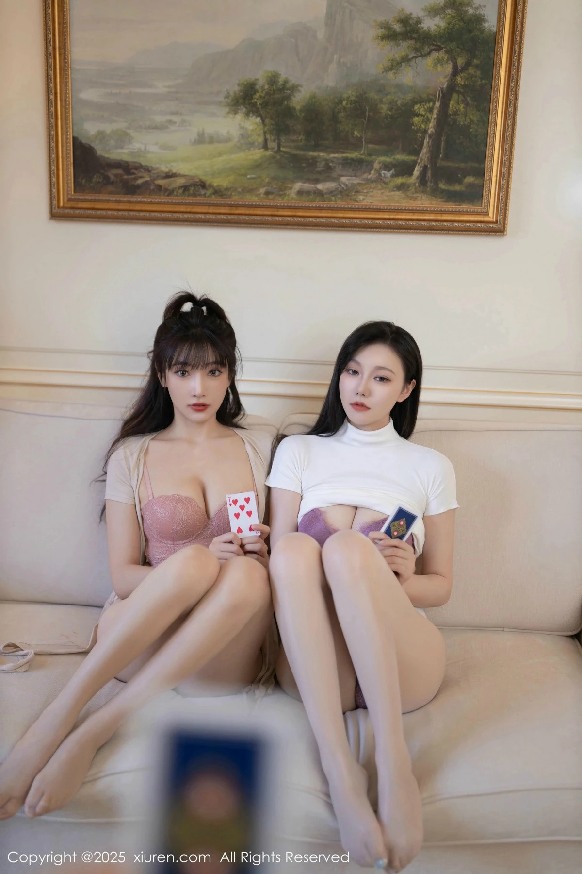 [[XiuRen秀人网]秀人网]No.9806_模特合集陆萱萱＆安然anran性感姐妹花蕾丝内衣撩人诱惑写真80P