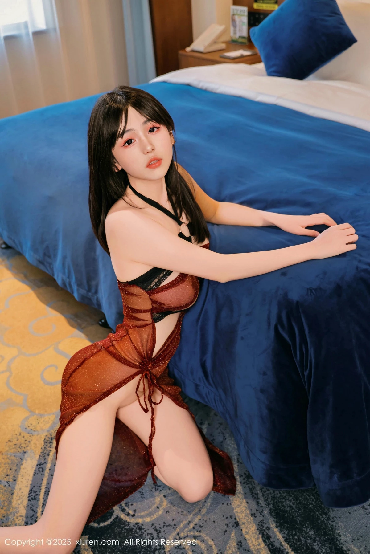 [[XiuRen秀人网]秀人网]No.9804_模特奶芙乔乔性感红黑薄纱古装服饰半脱秀凹凸身材撩人诱惑写真81P