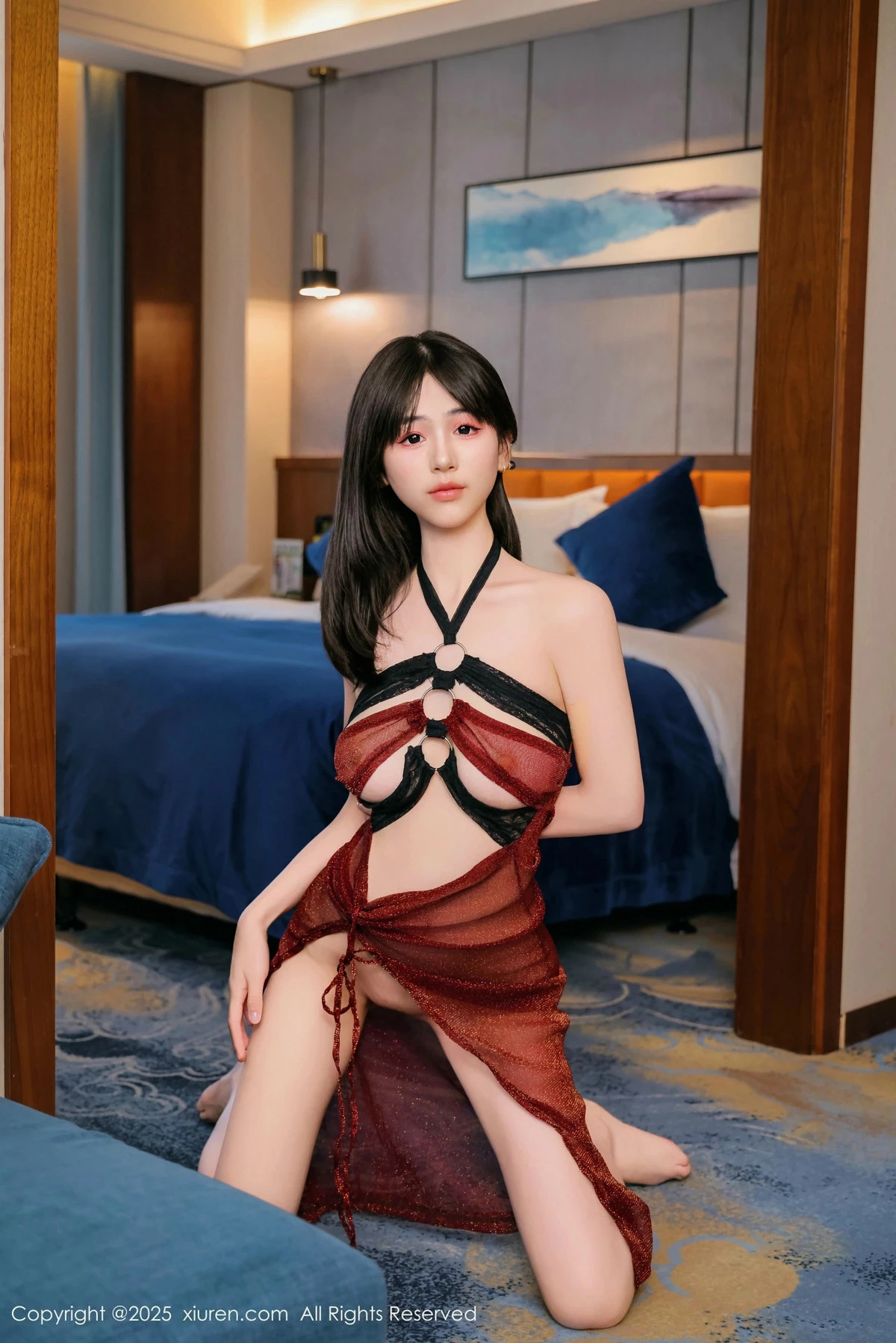 [[XiuRen秀人网]秀人网]No.9804_模特奶芙乔乔性感红黑薄纱古装服饰半脱秀凹凸身材撩人诱惑写真81P