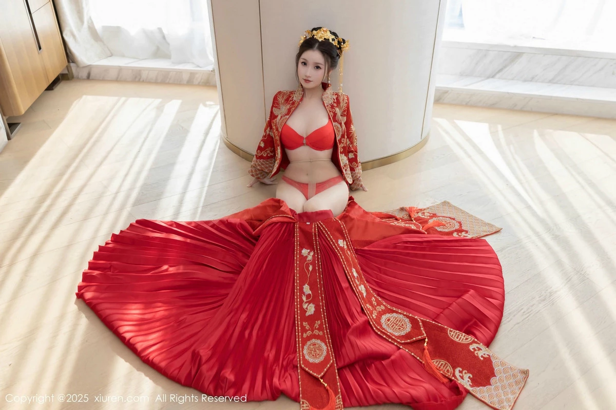 [[XiuRen秀人网]秀人网]No.9811_模特杏子Yada性感新娘装红色情趣内衣配超薄肉丝秀美腿诱惑写真84P