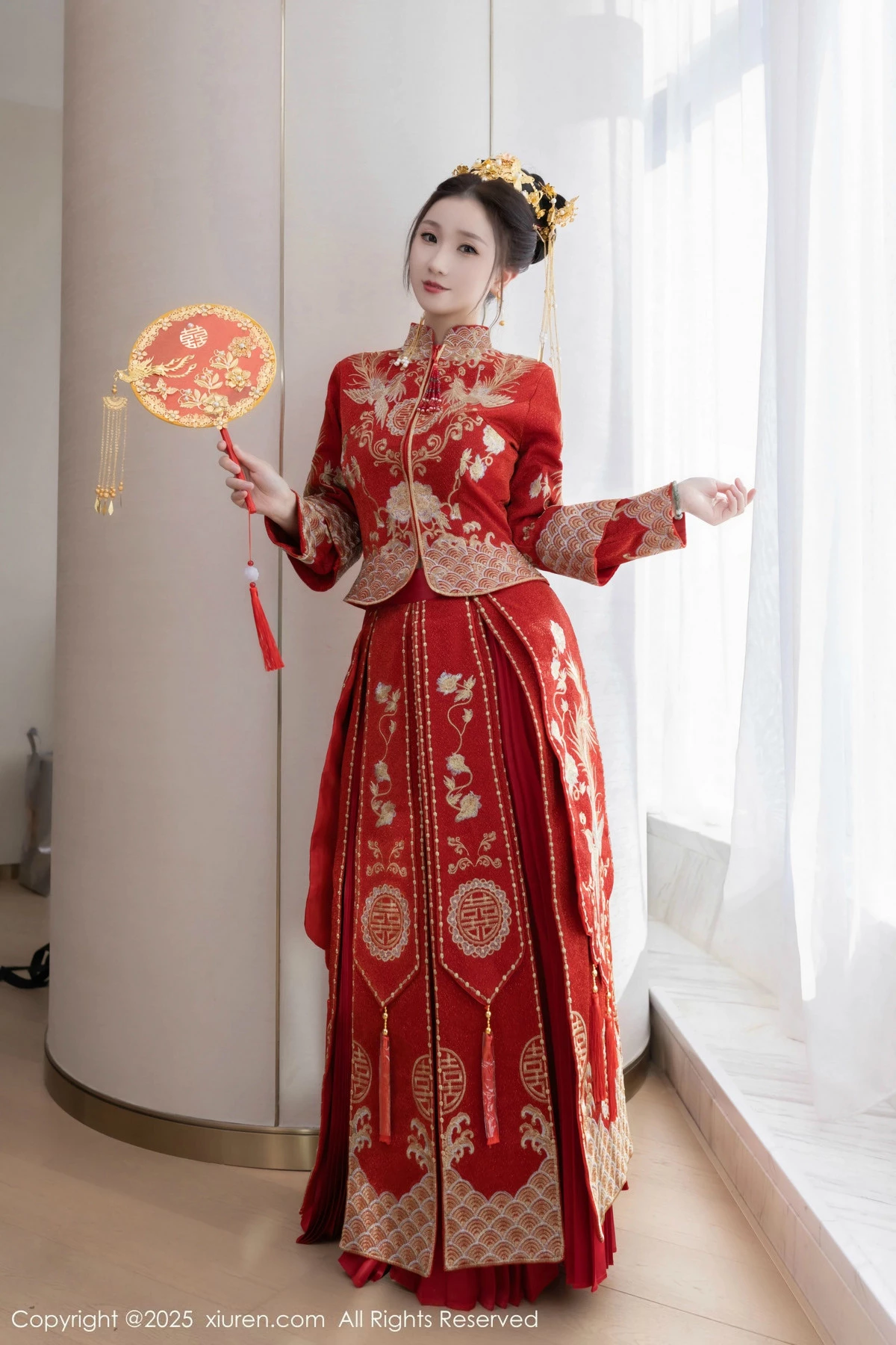 [[XiuRen秀人网]秀人网]No.9811_模特杏子Yada性感新娘装红色情趣内衣配超薄肉丝秀美腿诱惑写真84P