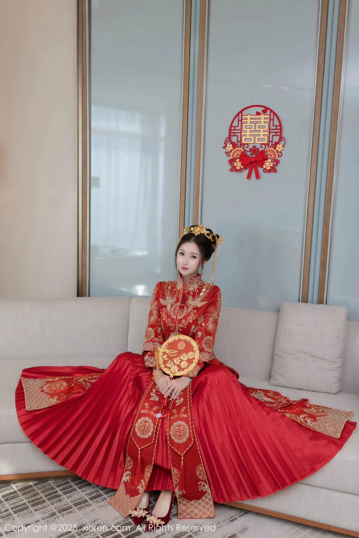 [[XiuRen秀人网]秀人网]No.9811_模特杏子Yada性感新娘装红色情趣内衣配超薄肉丝秀美腿诱惑写真84P